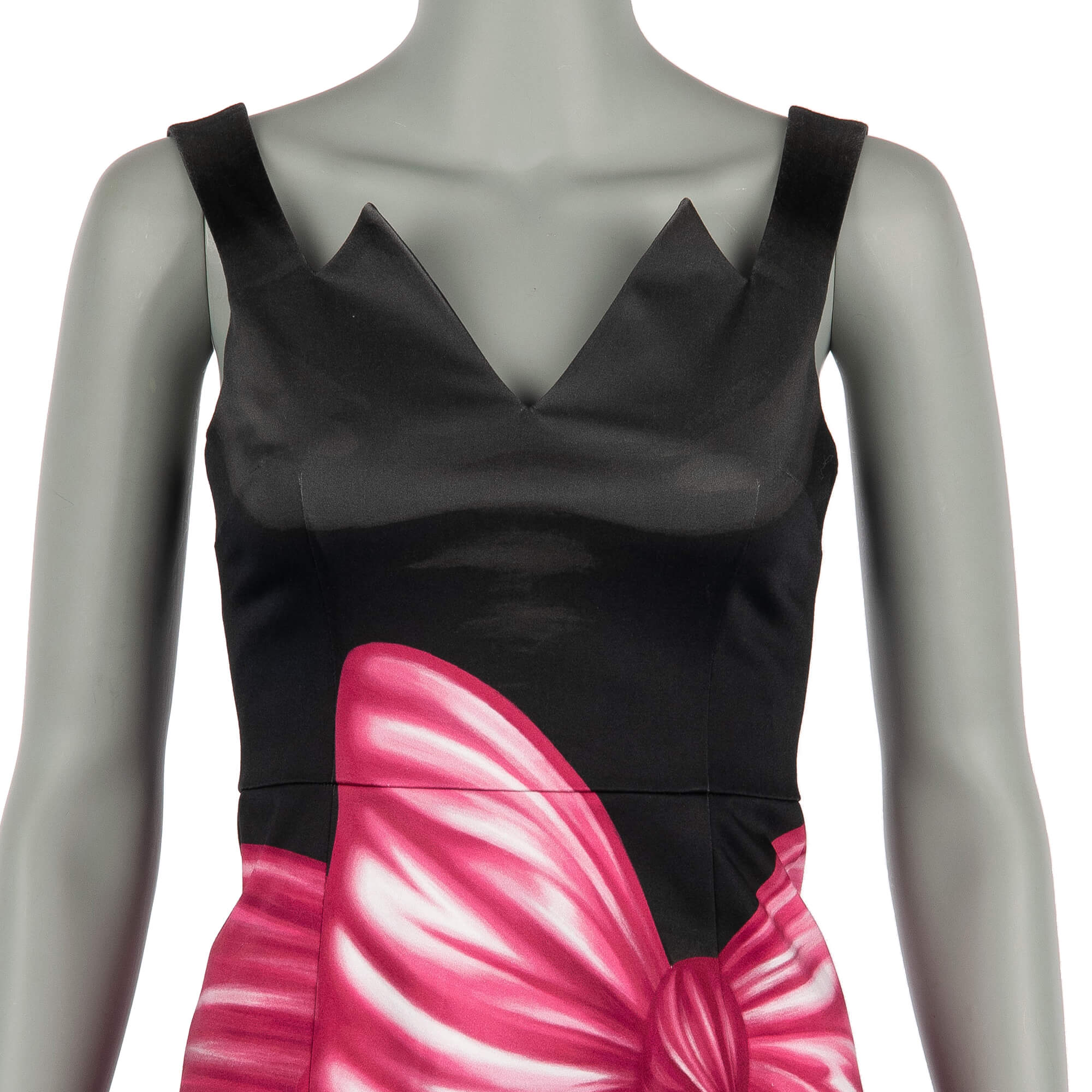 Moschino COUTURE Kleid mit Fliege Print Schwarz Pink Moschino COUTURE Kleid mit Fliege Print Schwarz Pink