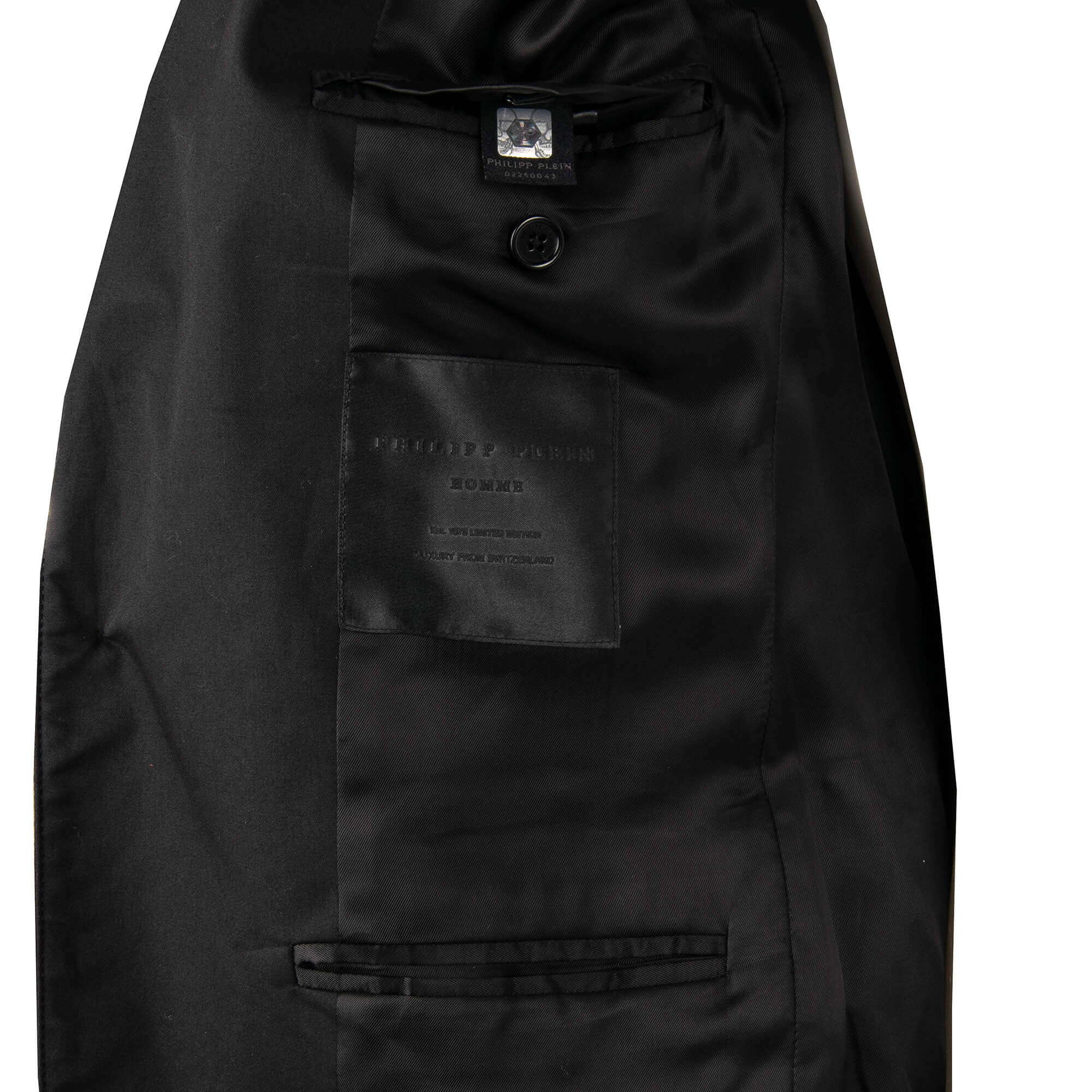 Cotton Blazer BELGIUM with ripped details and logo in front by PHILIPP PLEIN