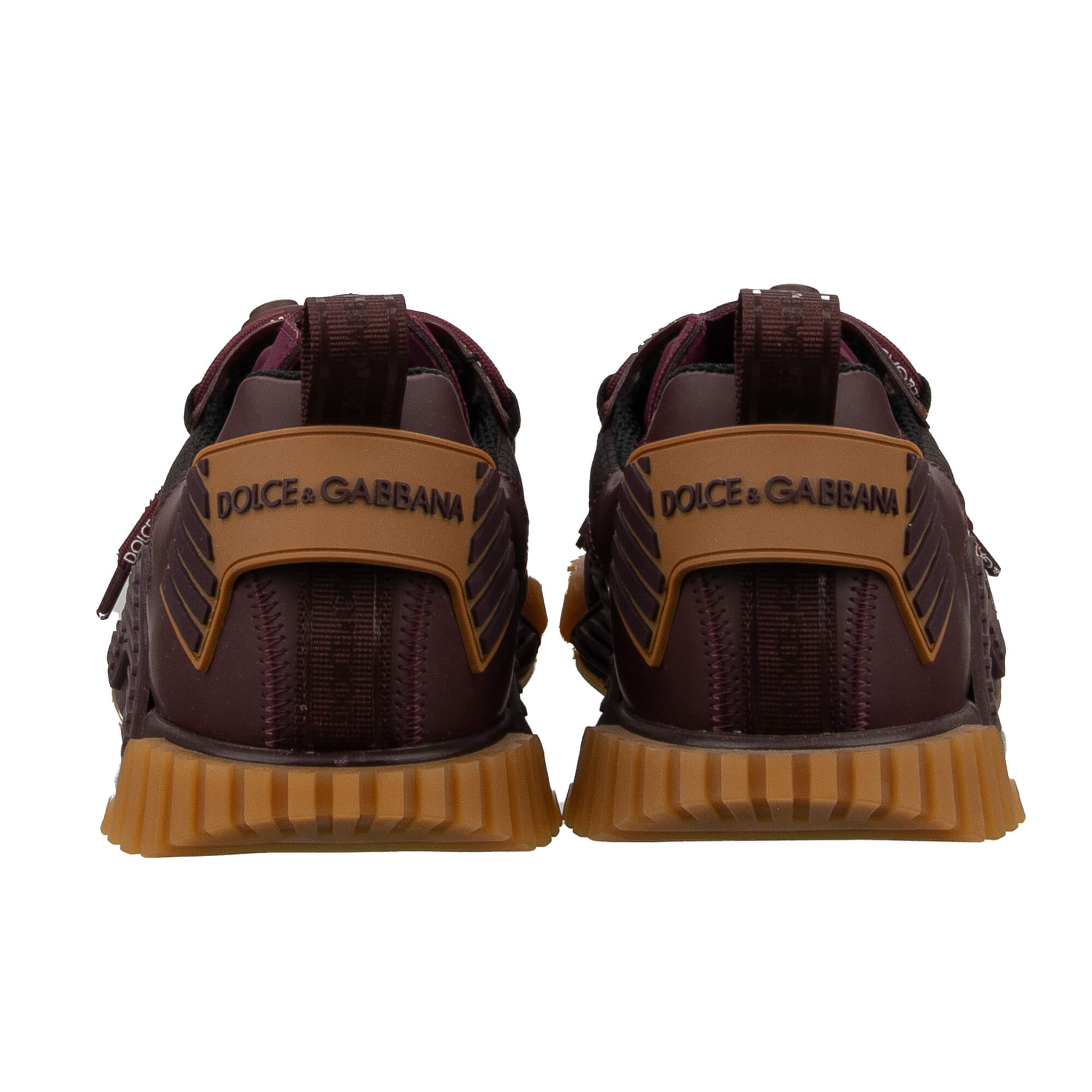 Low-Top Herren Sneaker NS1 mit DG Logo Schnürsenkel in Bordeaux von DOLCE & GABBANA