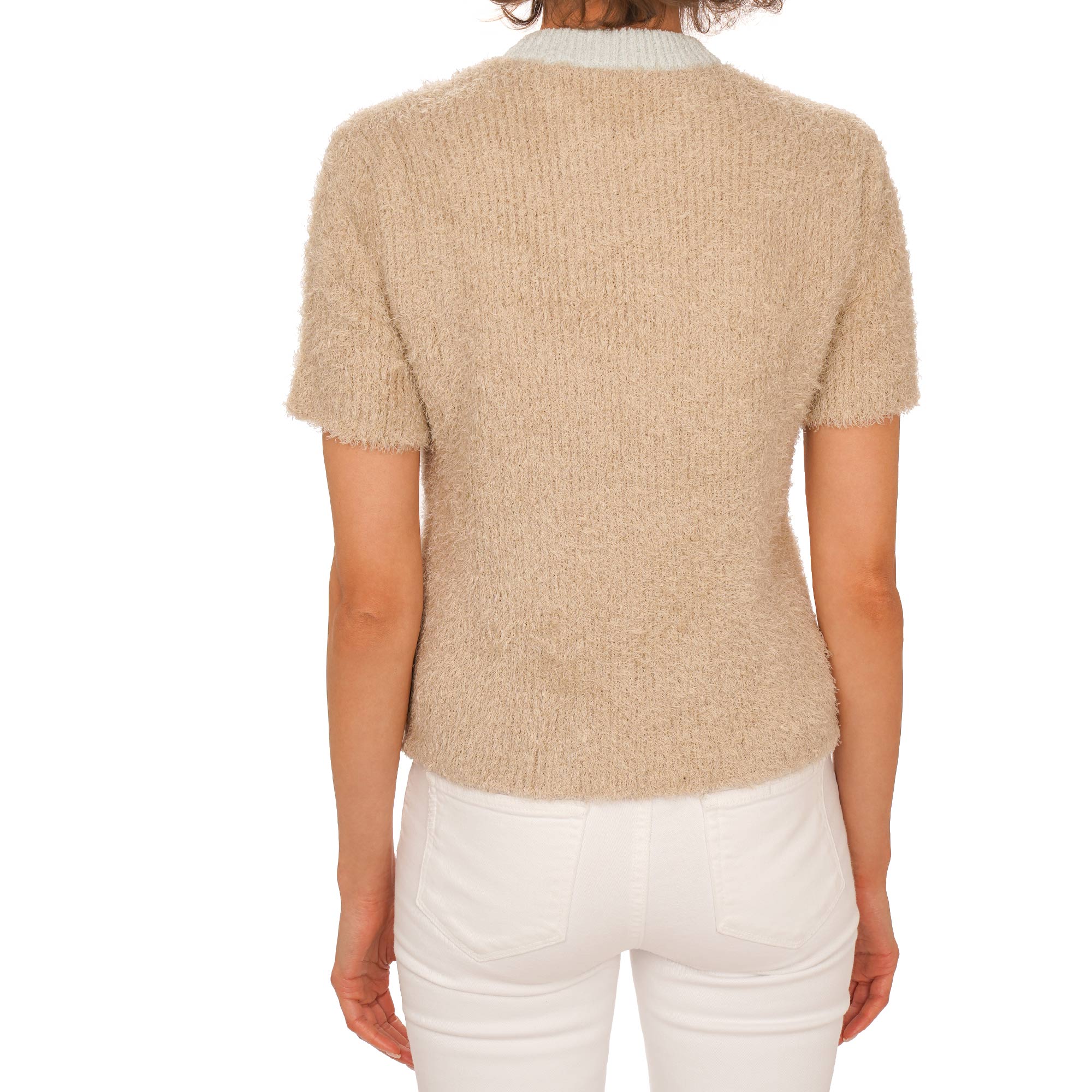 Baumwolle Mischung Top Sweater mit Logo in Beige von OFF-WHITE c/o Virgil Abloh 