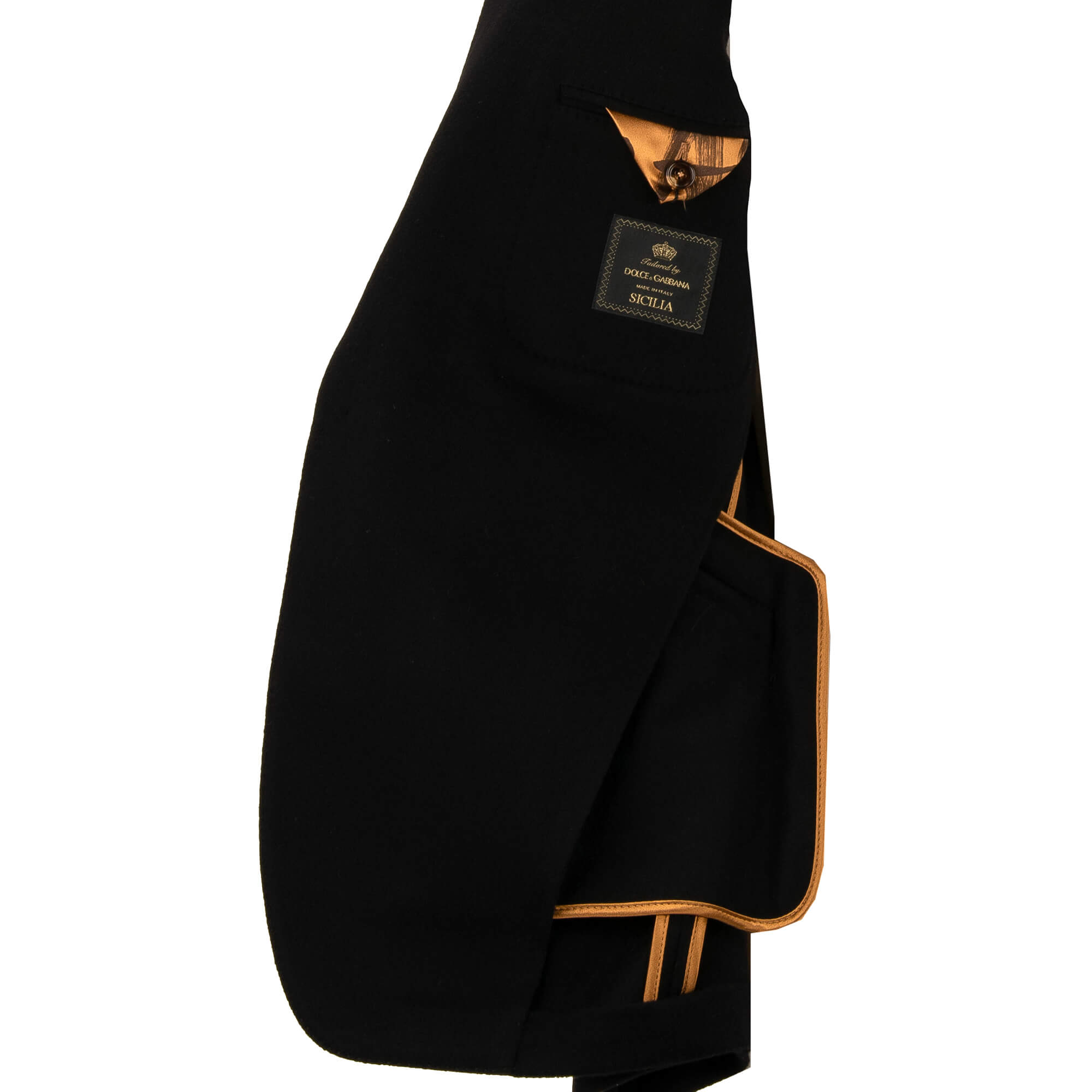 2 in 1 Blazer / Jacke SICILIA aus Kaschmir mit zwei Jacken Patchwork Design und Schal- / spitzem Revers von DOLCE & GABBANA
