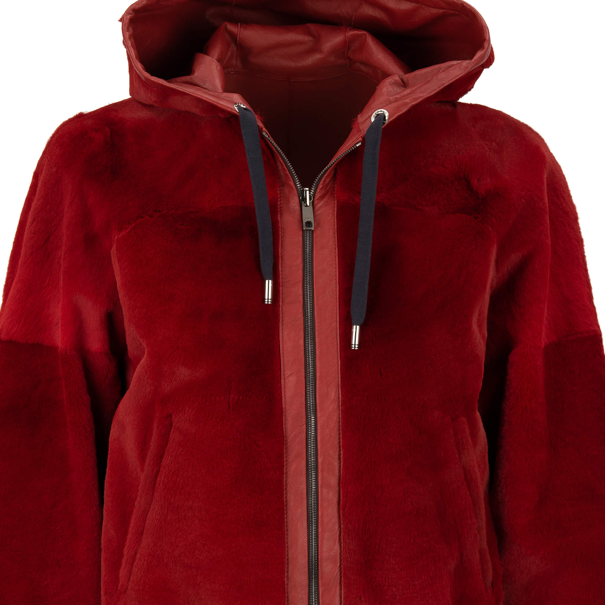 Einzigartige zweiseitige Jacke / Bomberjacke aus Känguru Leder und Pelz mit Details aus Strick, Senkel und Außentaschen von DOLCE & GABBANA 