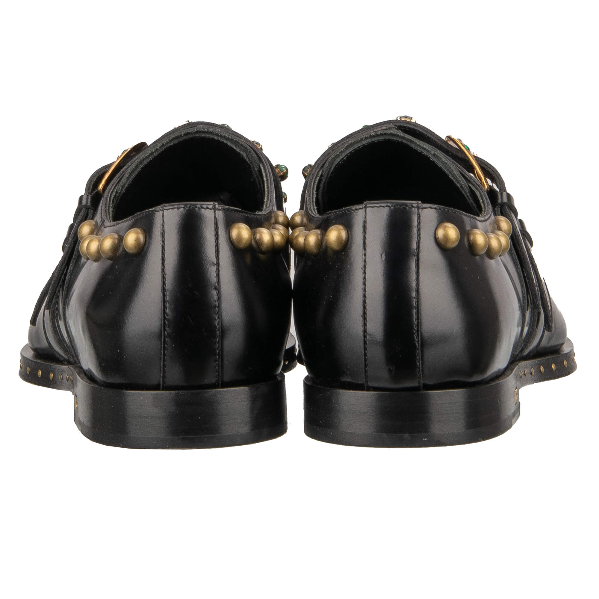 Derby Schuhe MILLENNIALS aus Leder mit Kristallen, Nieten und Steinen und Absatz mit DG Logo in Weiß und Azur von DOLCE & GABBANA