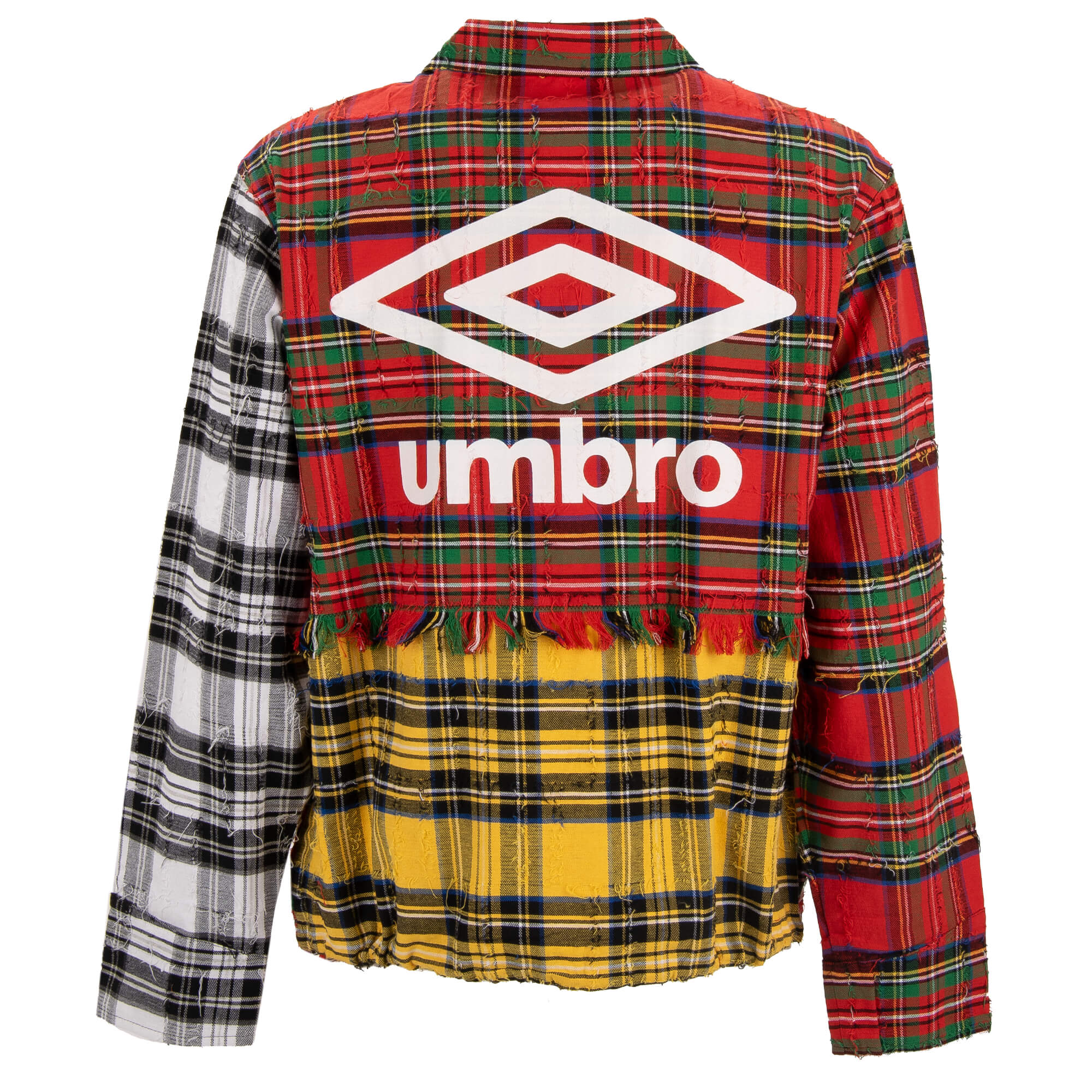 Off-White x Umbro Checked Oversize Shirt Jacket Red Yellow M L