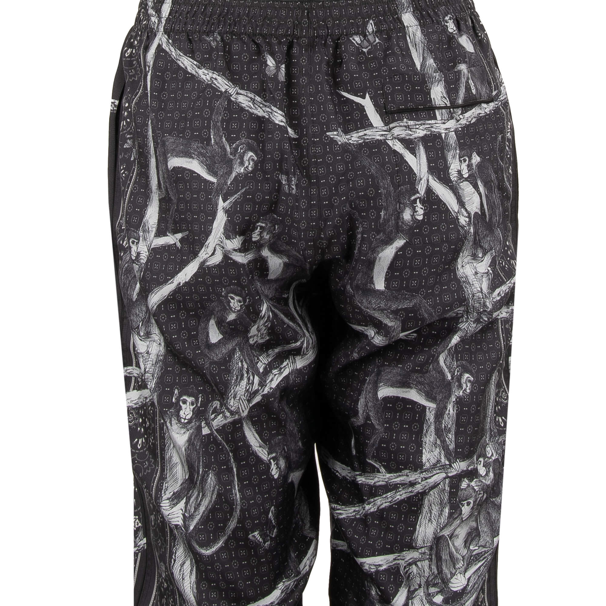Pyjama Hose aus Seide mit Affen Print in Grau von DOLCE & GABBANA 