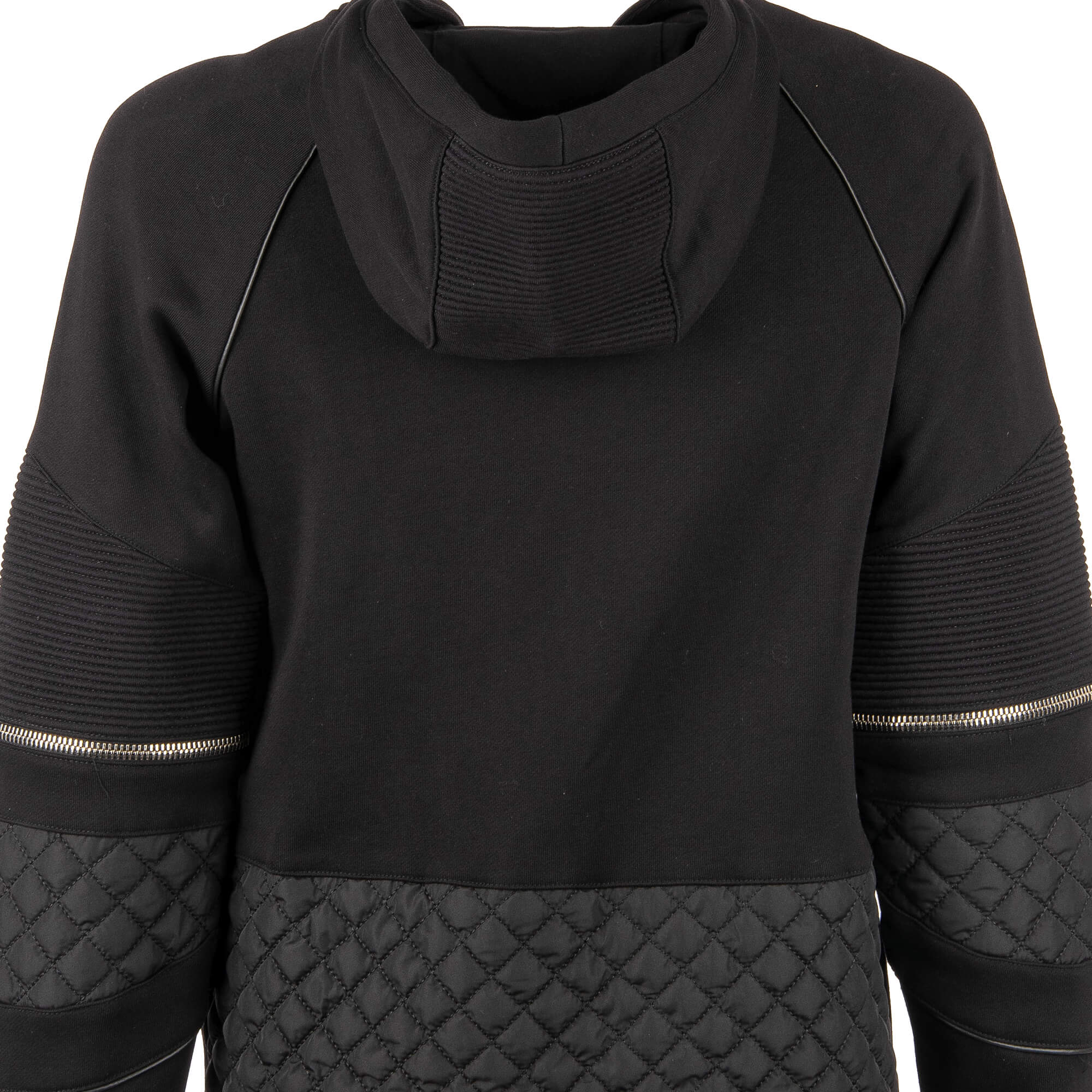 Sweatjacke / Hoodie JUST A MAN mit Reißverschlüssen, gesteppten Details und Logo vorne von PHILIPP PLEIN