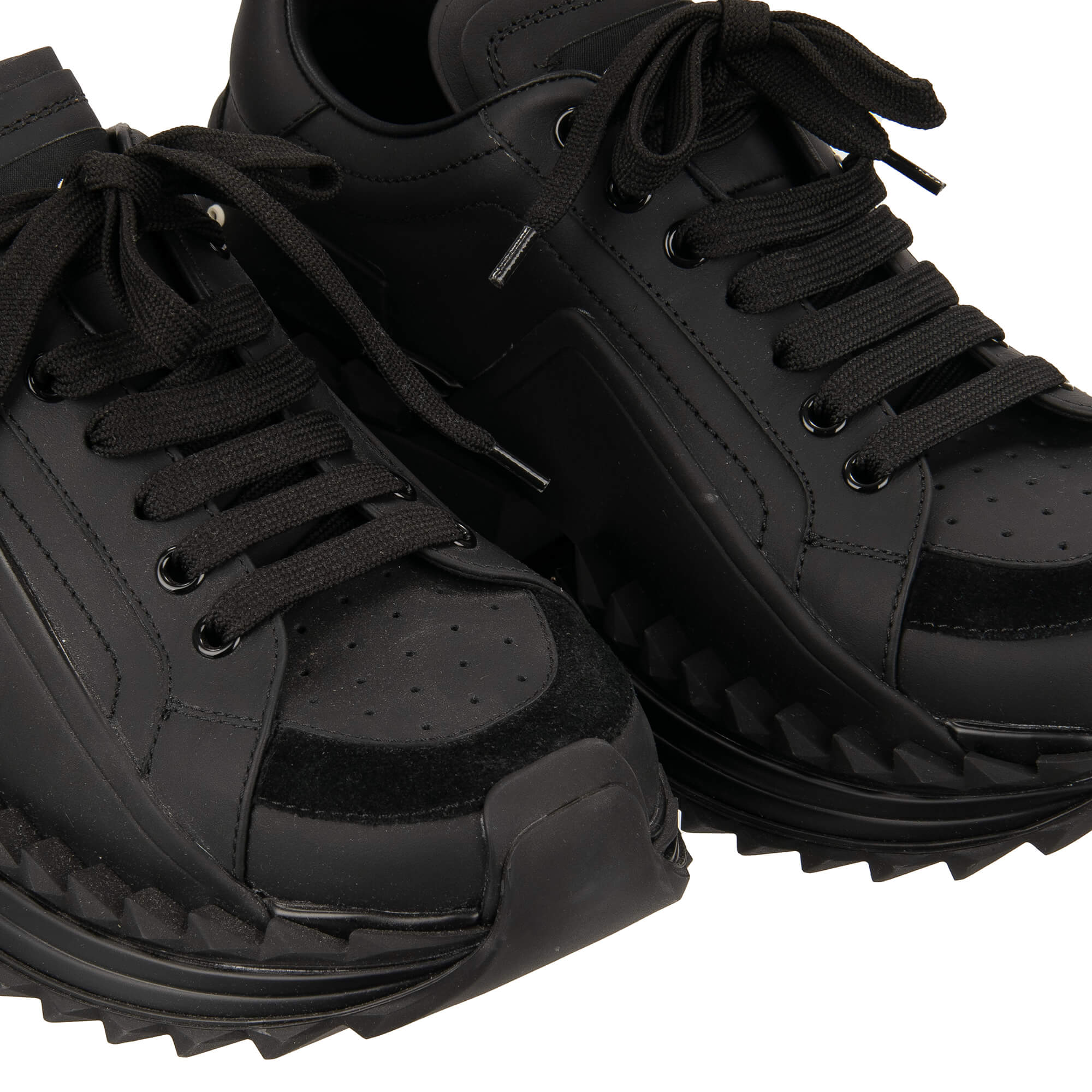Plateau Sneaker SUPER QUEEN mit DG Logo in Black and White von DOLCE & GABBANA