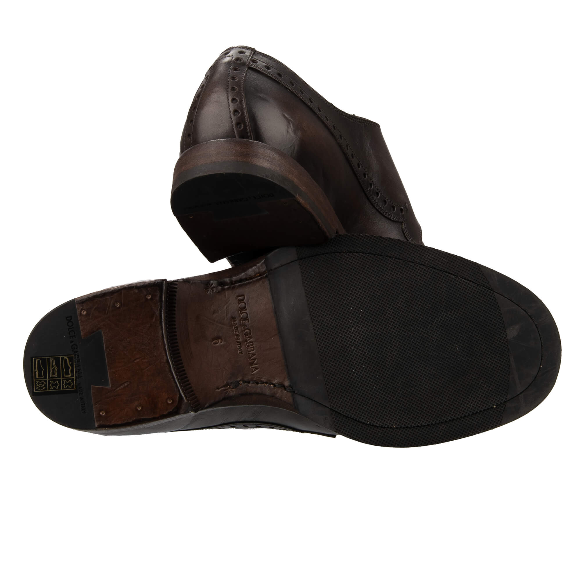 Leder Loafer Schuhe MARSALA mit Metall Schnalle in Braun von DOLCE & GABBAN