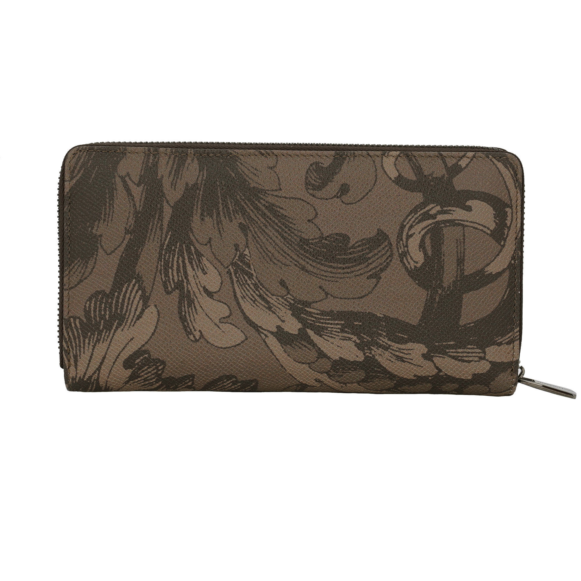 Unisex Portemonnaie / Geldbörse aus Barock bedrucktem Dauphine Leder mit Rundumreissverschluss und Logo-Schild von DOLCE & GABBANA 
