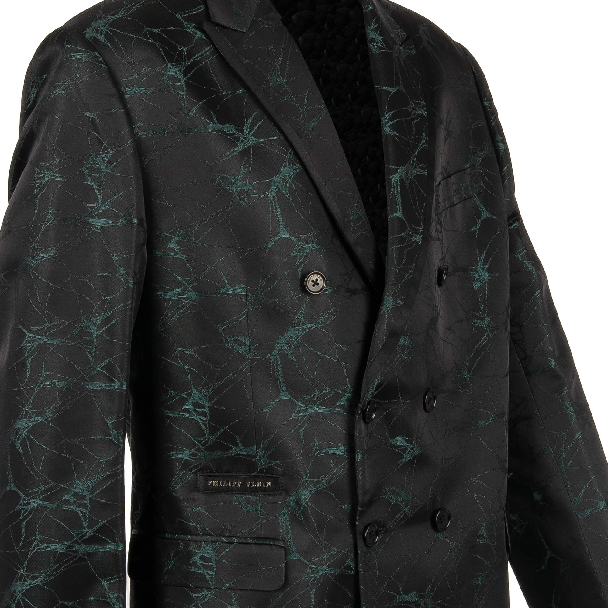 Floral Printed Blazer SIN with contrast reverse and logo in front by PHILIPP PLEIN