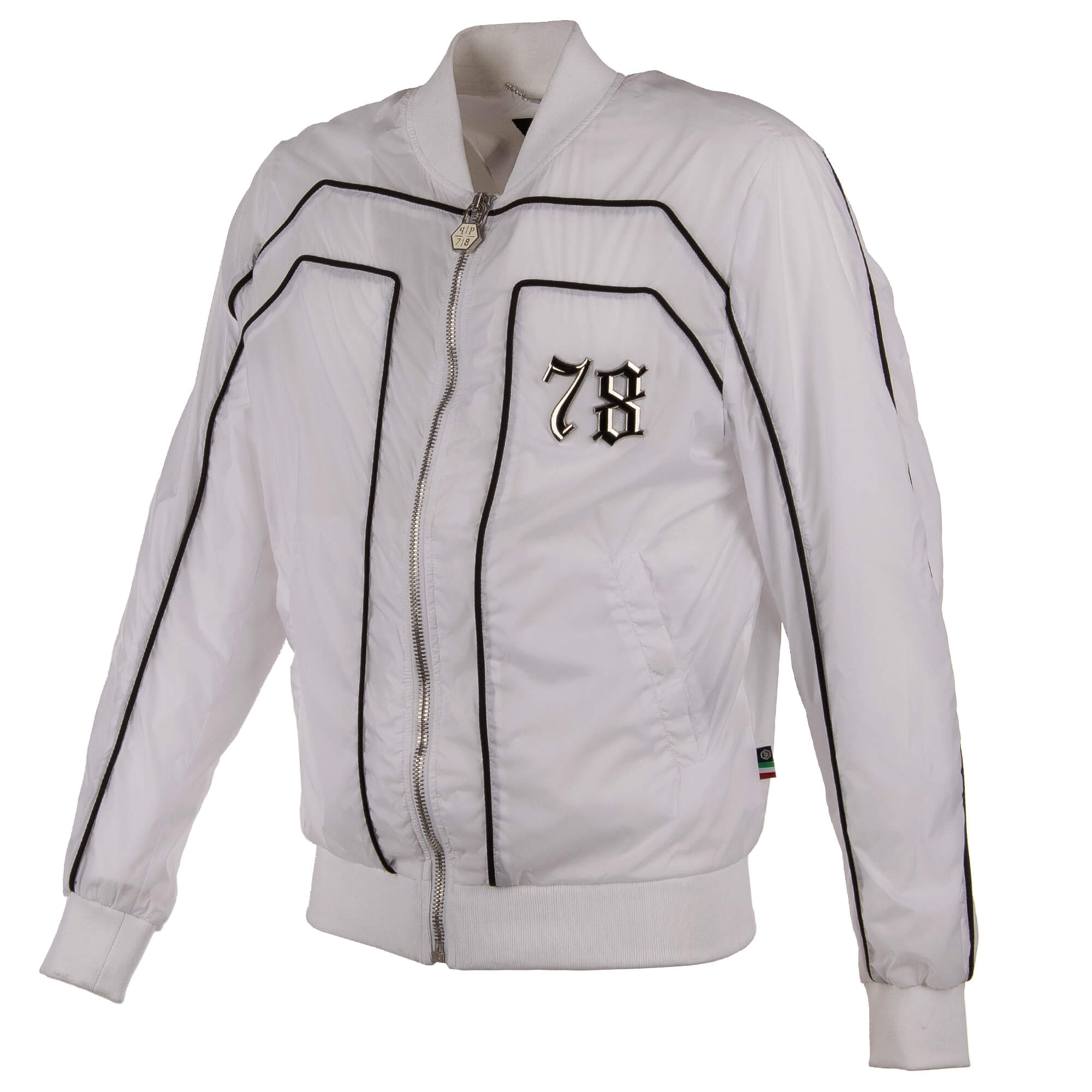 Bomber jacket BIG P with 78 in front in front and large P letter and logo made of rubber at the back by PHILIPP PLEIN