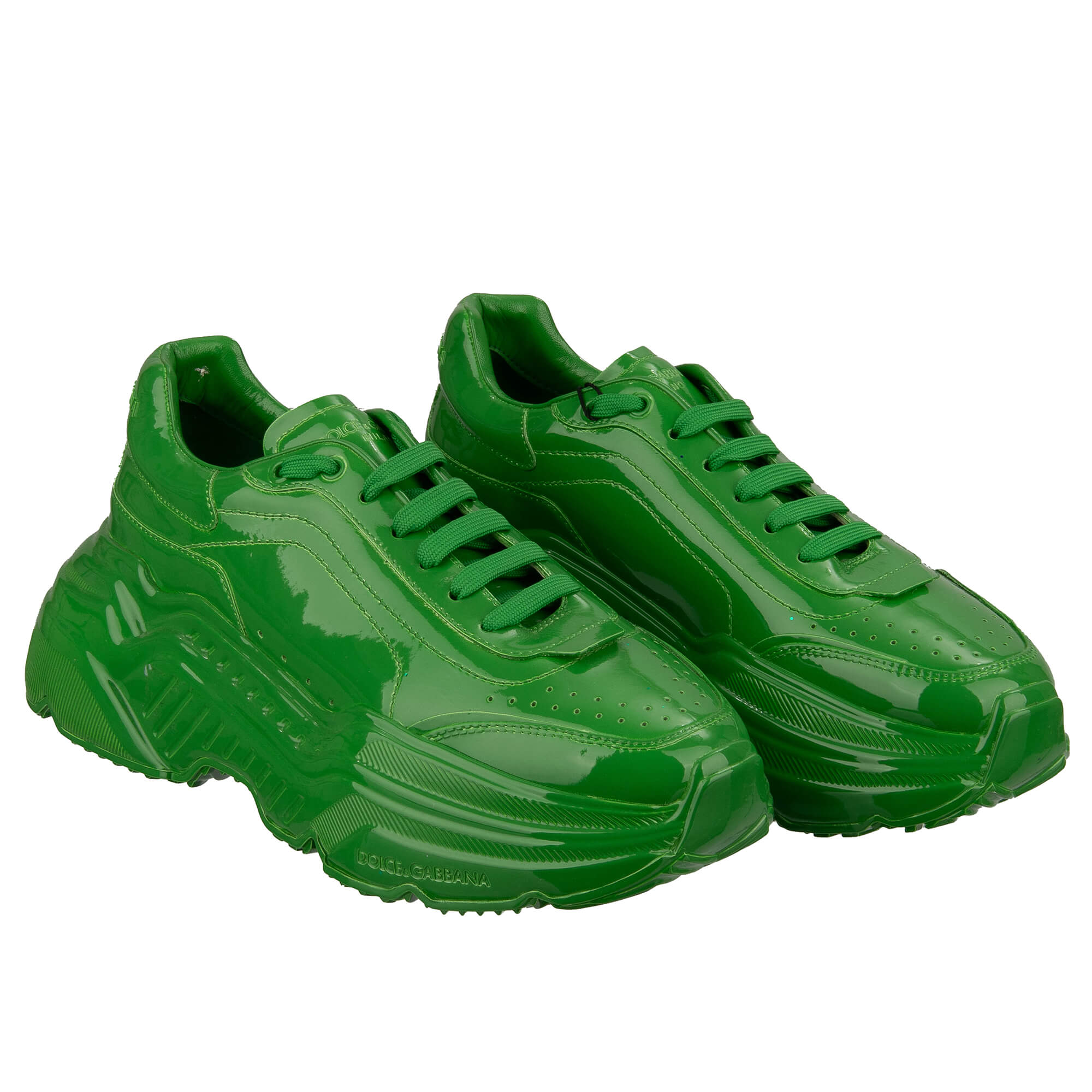 Herren Low-Top Lackleder Sneaker DAYMASTER in Grün von DOLCE & GABBANA