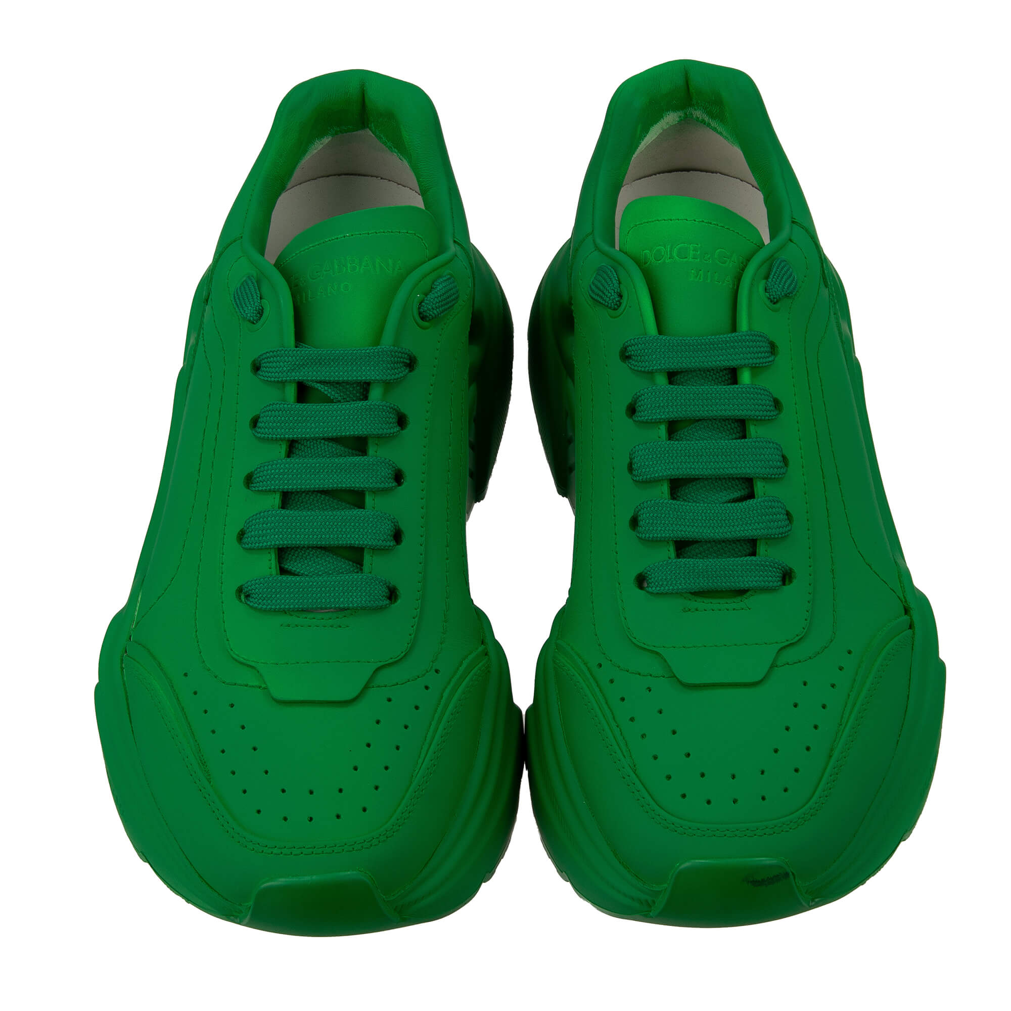 Handbemahlte mit matten Farben Spray Sneaker DAYMASTER in Grün von DOLCE & GABBANA