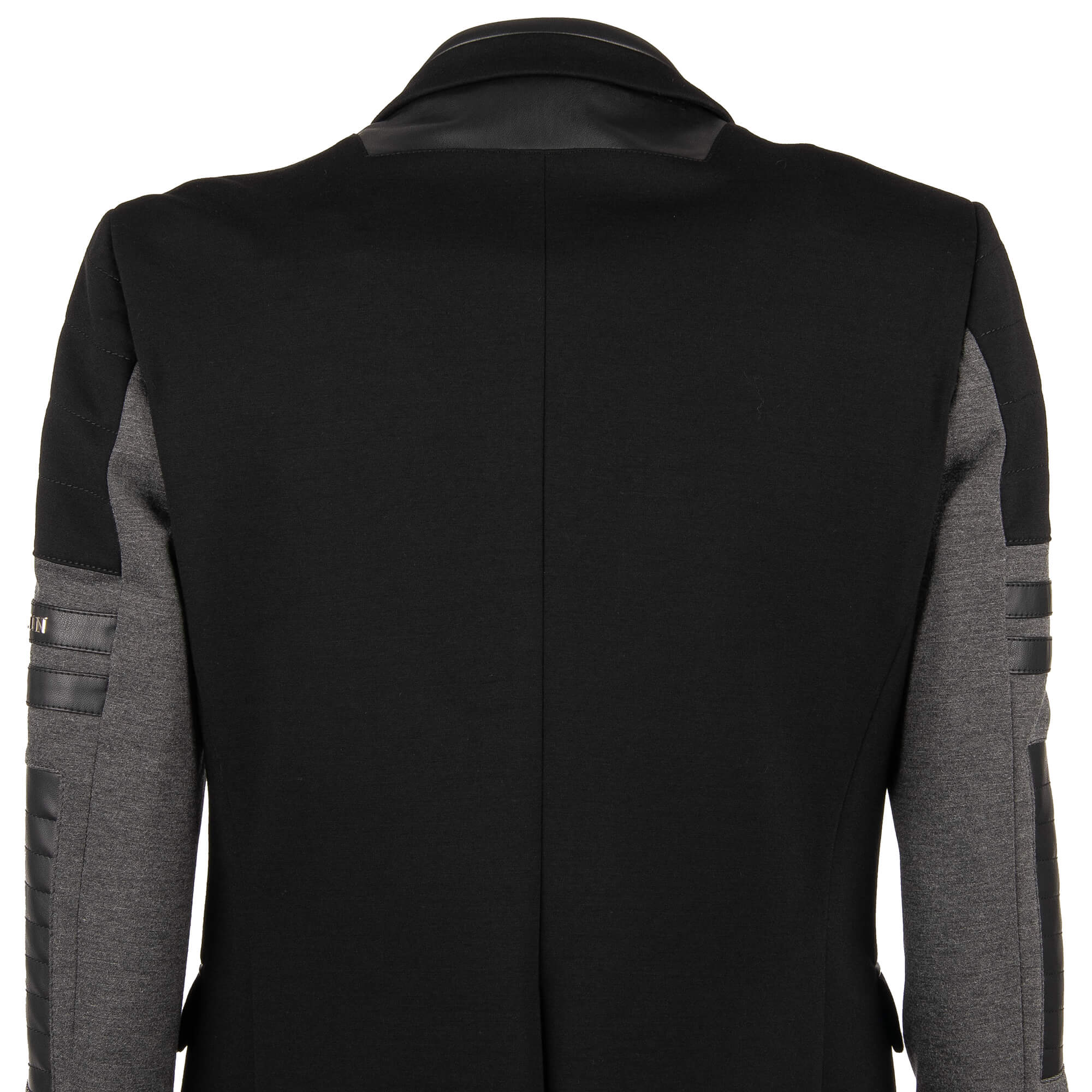 Jacket / Blazer PLACE made of woven fabric with leather details, zips, logo and contrasting jersey inserts by PHILIPP PLEIN
