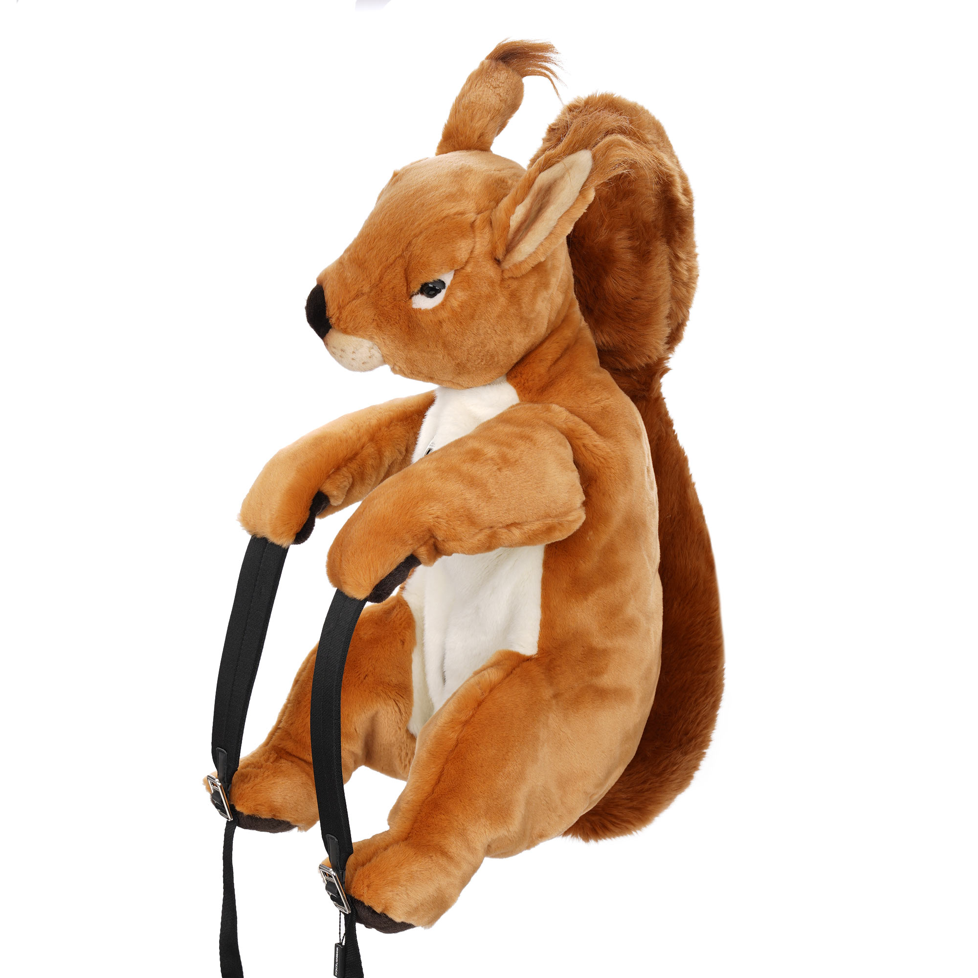 Unisex Kunstpelz Plüschtier Eichhörnchen Rucksack Tasche Braun