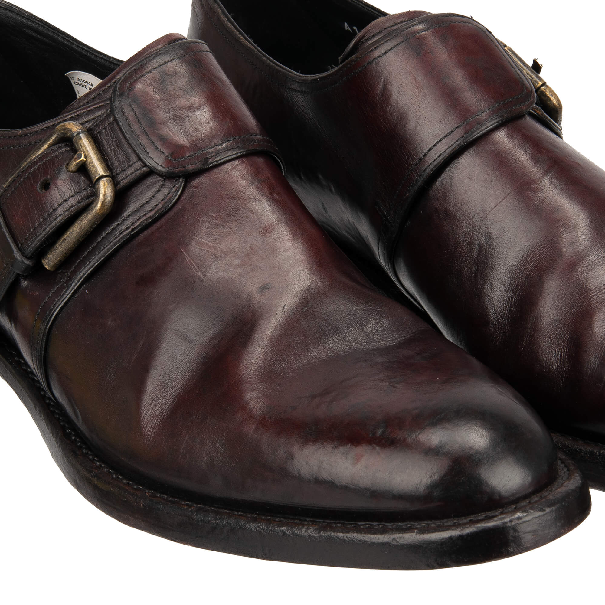 Horse Leather Derby Shoes Bordeaux 44 UK 10 US 11