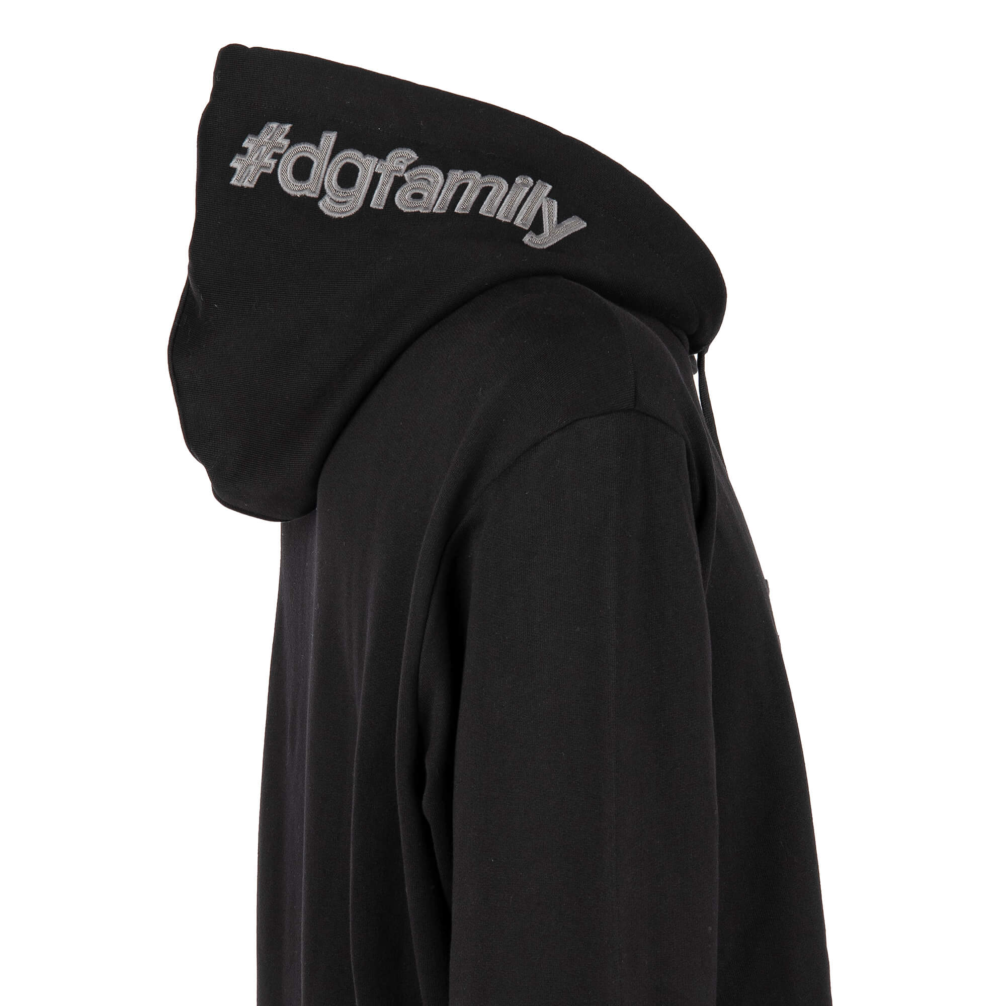 Hooded Sweater / sweatshirt with DG Family and Stefano with Domenico embroidery in black by DOLCE & GABBANA