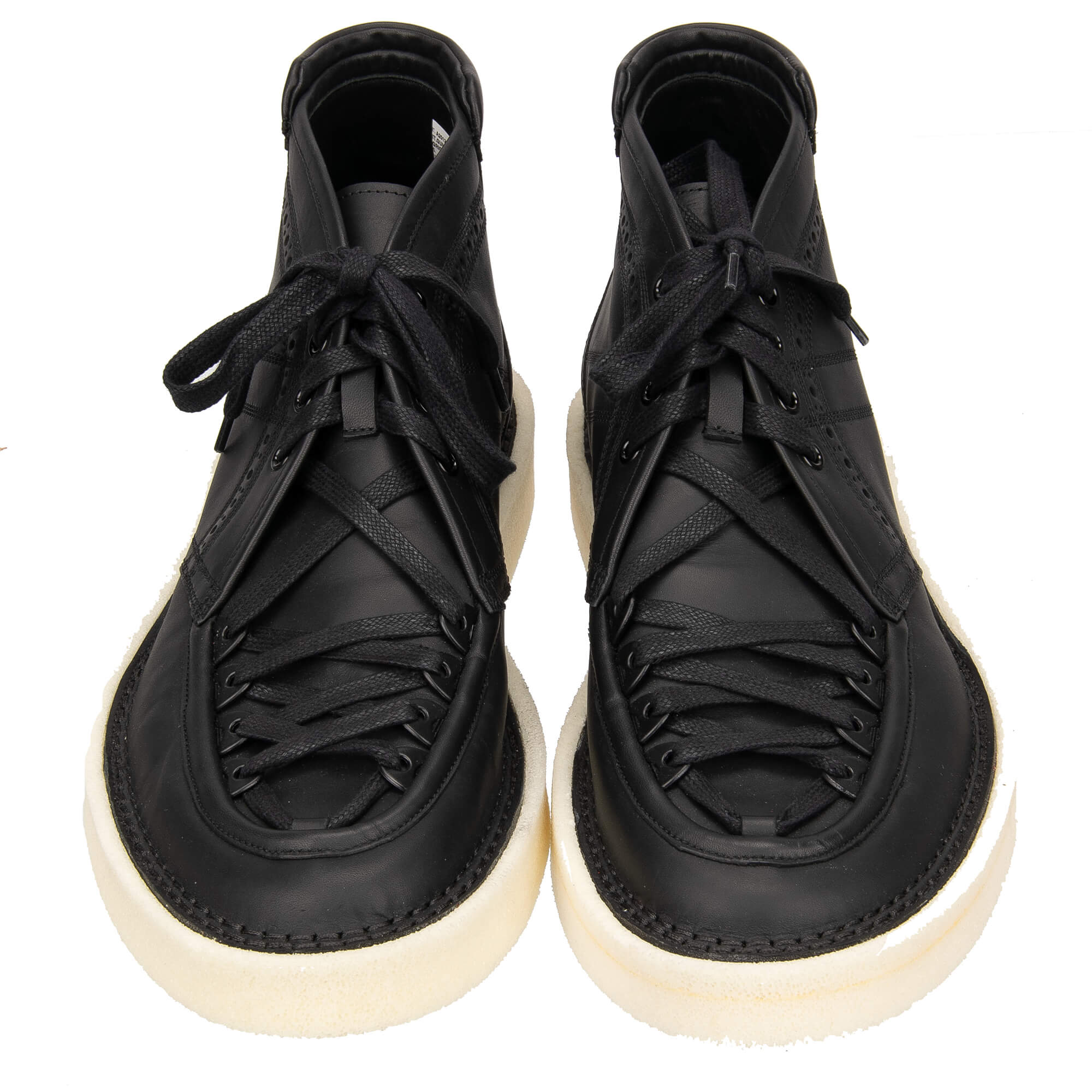 Leder High-Top Sneaker Boots AGRIGENTO mit Schnürsenkel in Schwarz von DOLCE & GABBANA