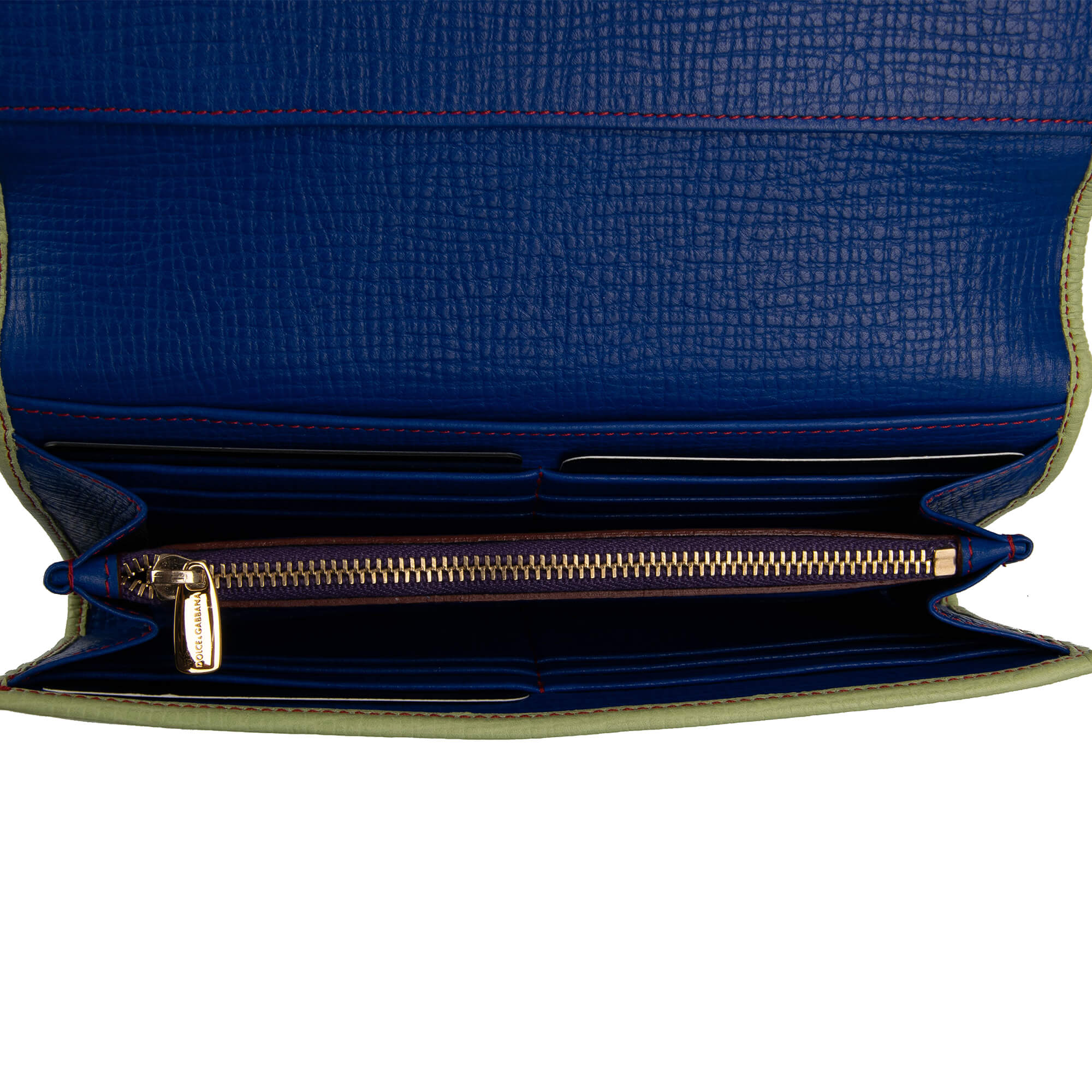 Palmellato leather crossbody clutch bag / wallet SICILY WALLET with many internal pockets and logo plate by DOLCE & GABBANA