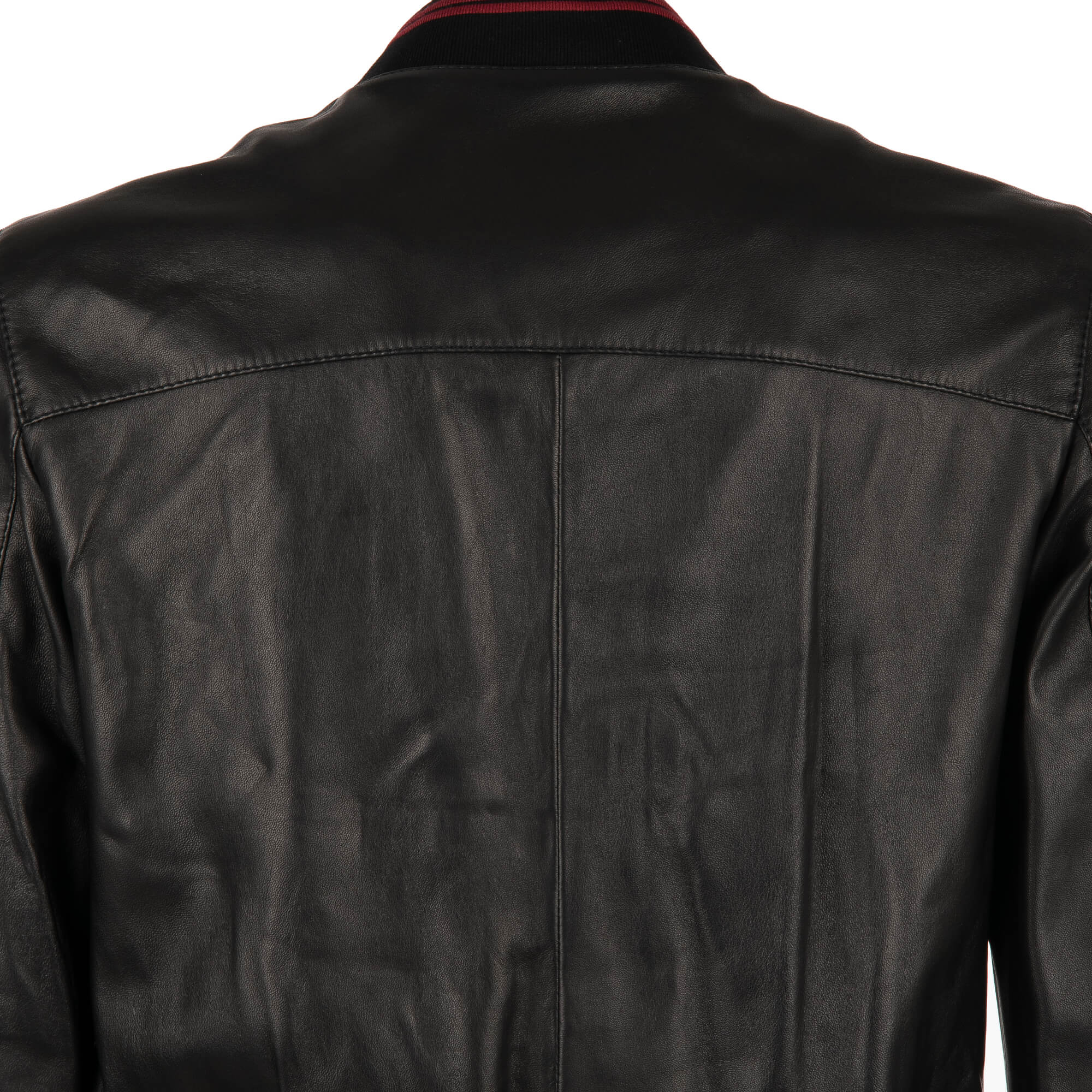 Bomber style nappa leather jacket with many pockets and knitted details by DOLCE & GABBANA