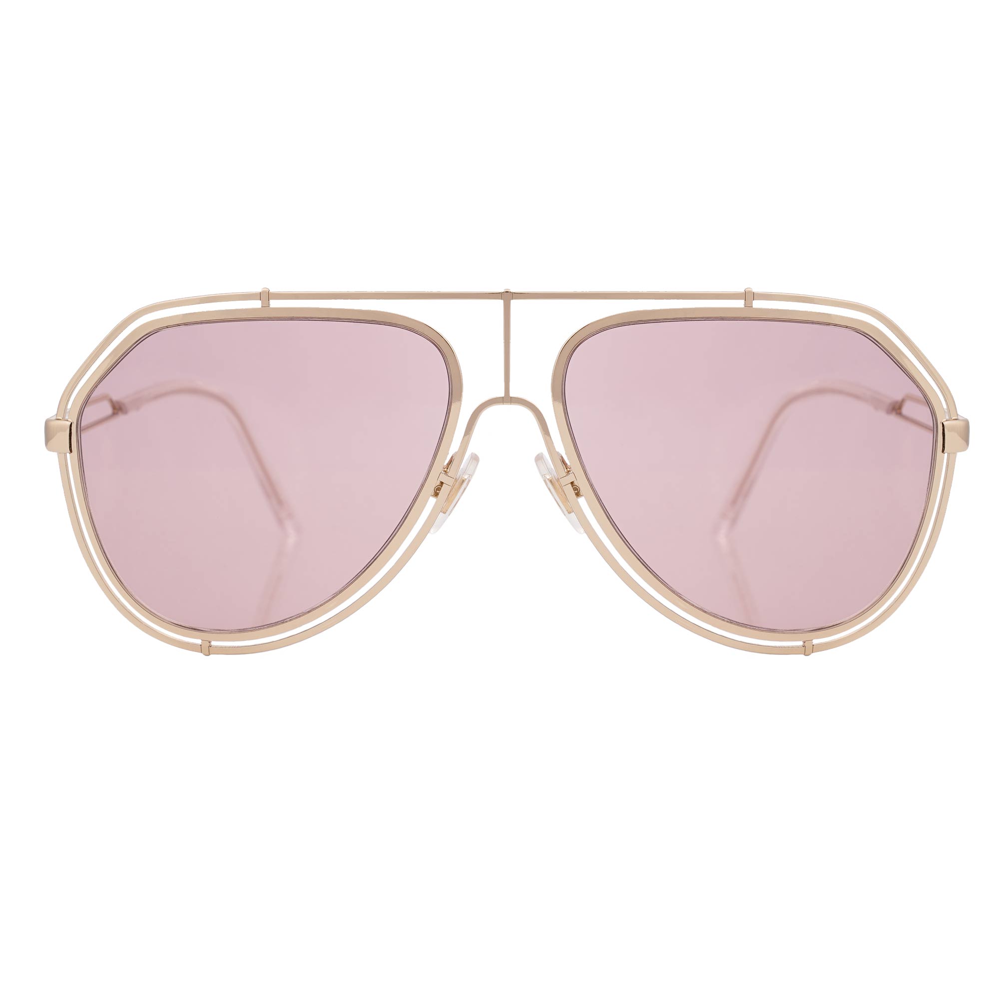 Pilot Style Metal Sunglasses DG 2176 Gold Pink
