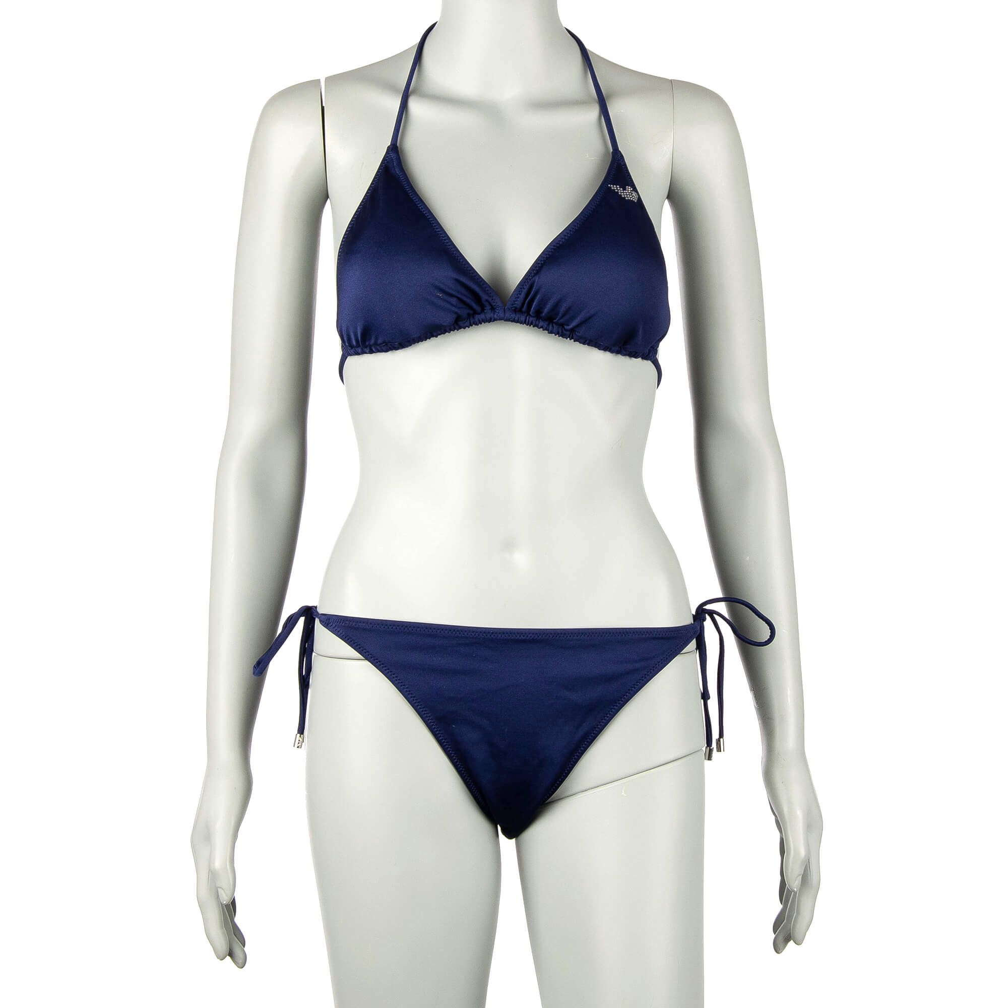 EA7 Seaworld Push-Up Bikini with Logo and Zipper Black Pink