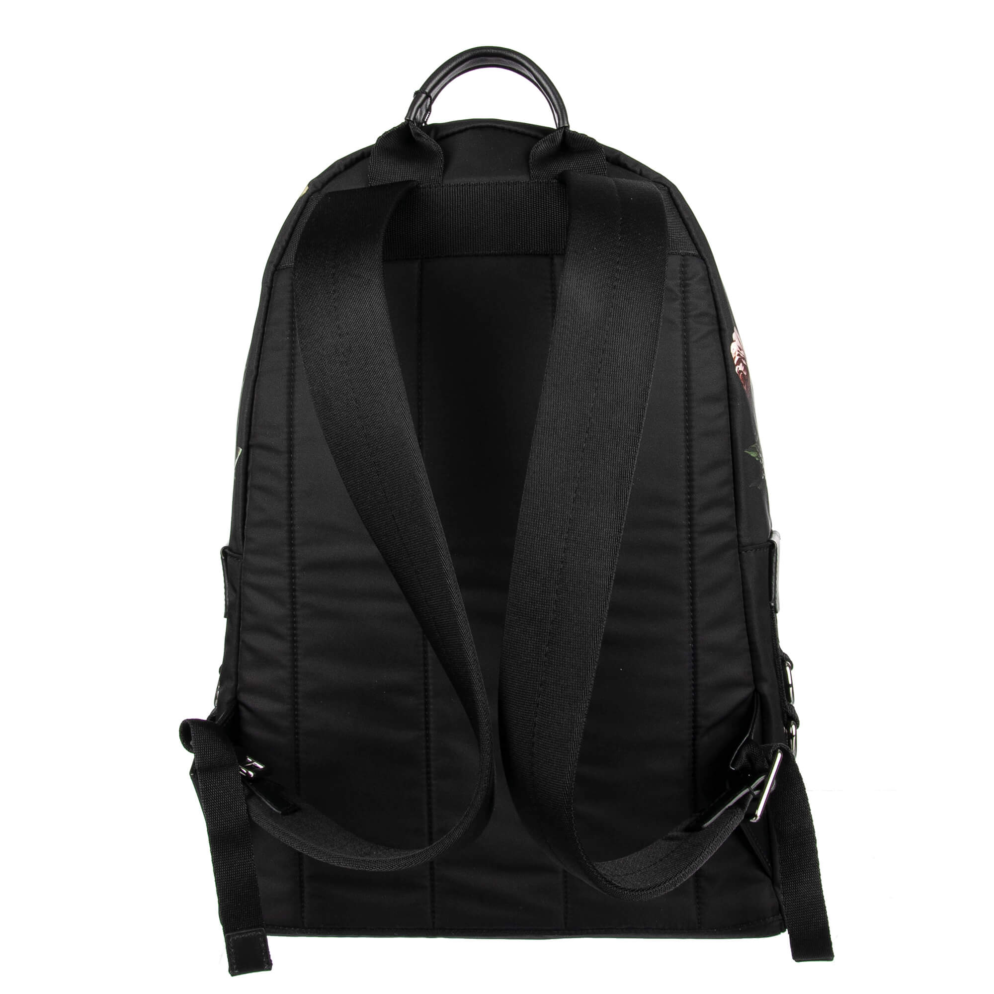 Rucksack "L'Amore e Bellezza" aus Nylon mit Herz, Engeln und Krone Applikationen, Außenfach und Logo Schild von DOLCE & GABBANA