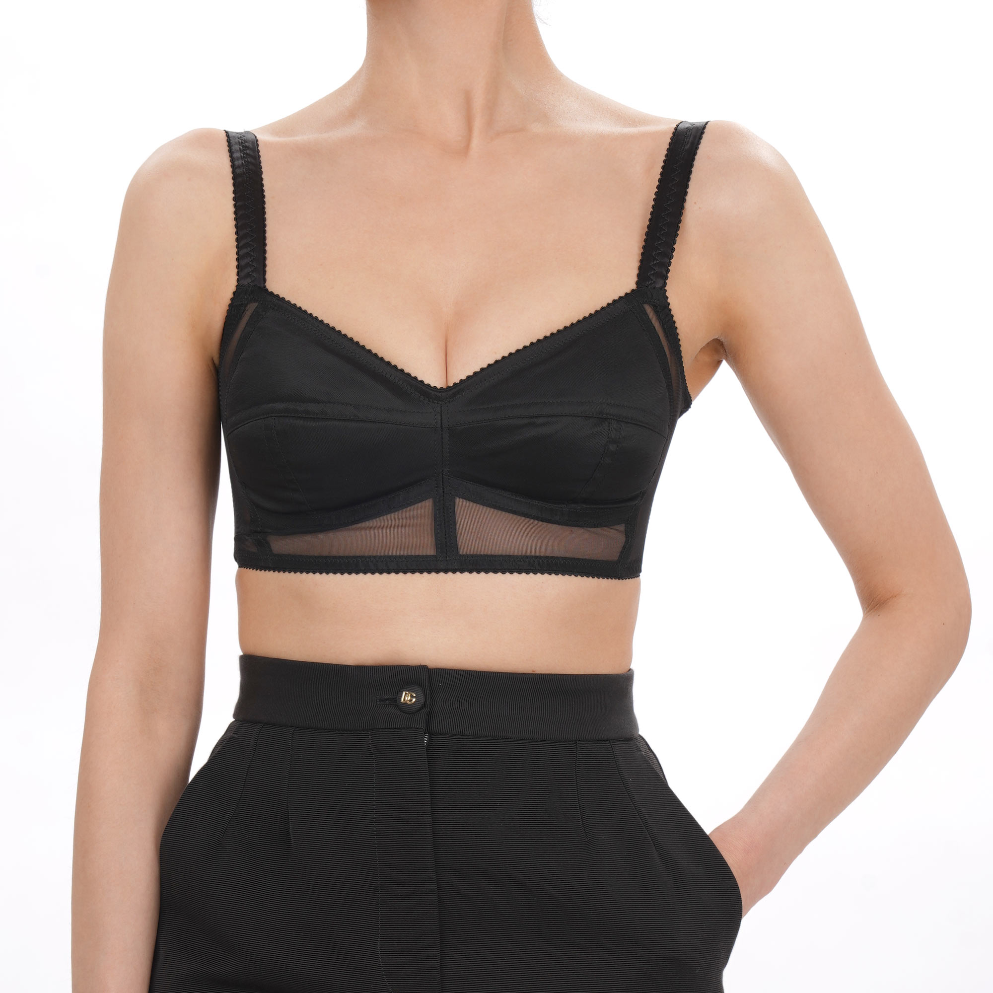  Bustier Korsett Top Schwarz IT 40 DE 34 XS S 