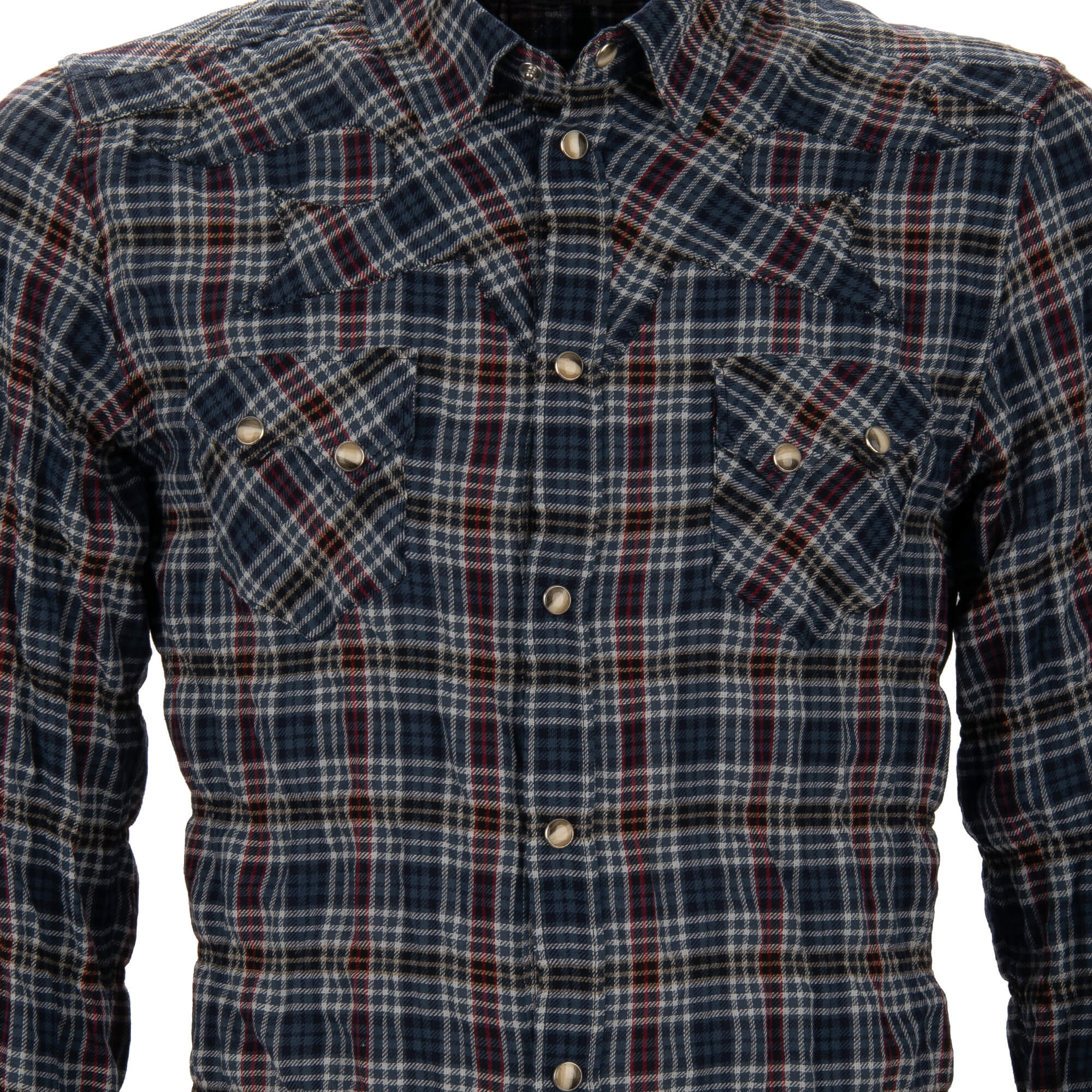 Western Stil Hemd mit zerknitterten Design in Blau von DOLCE & GABBANA 