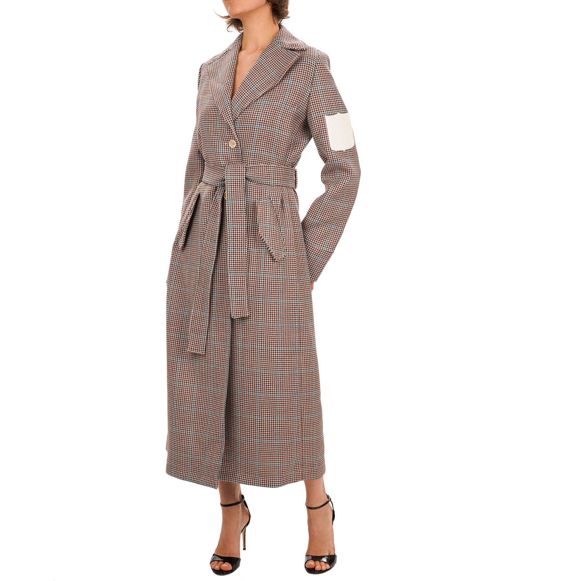 Virgil Abloh White Swan Wool Trench Coat Brown IT 40 S