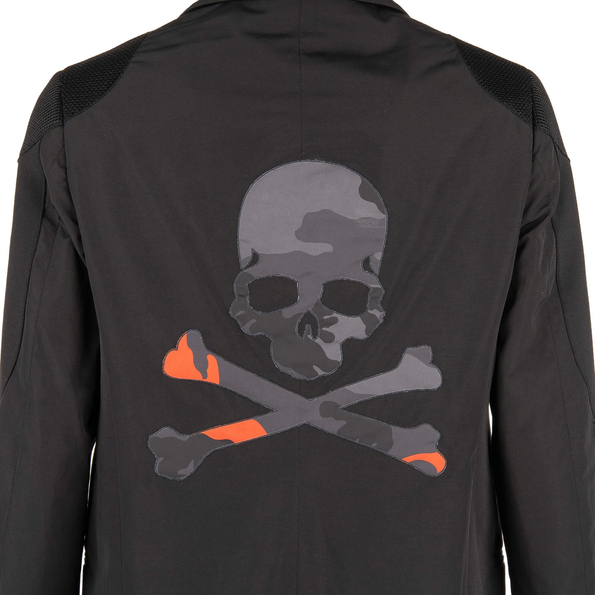 Coat ASSASSIN with skull application at the back, perforated details and logo by PHILIPP PLEIN
