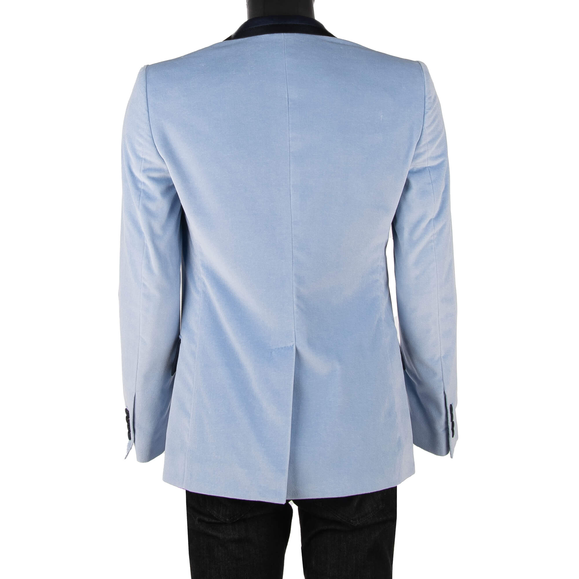 Blazer aus Samt mit Kontrast Kragen aus Seide und Taschen von DOLCE & GABBANA