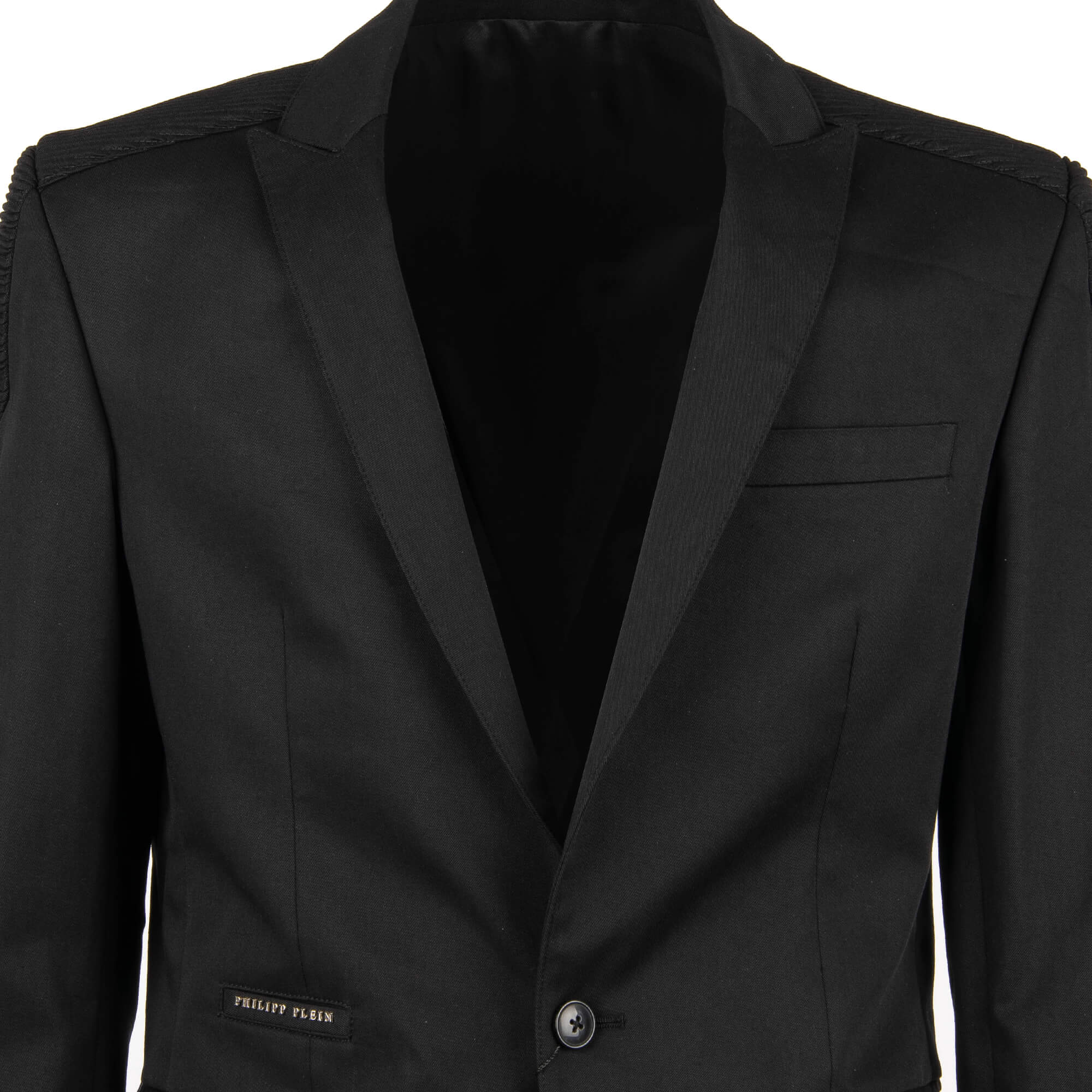 Cotton Blazer BELGIUM with ripped details and logo in front by PHILIPP PLEIN