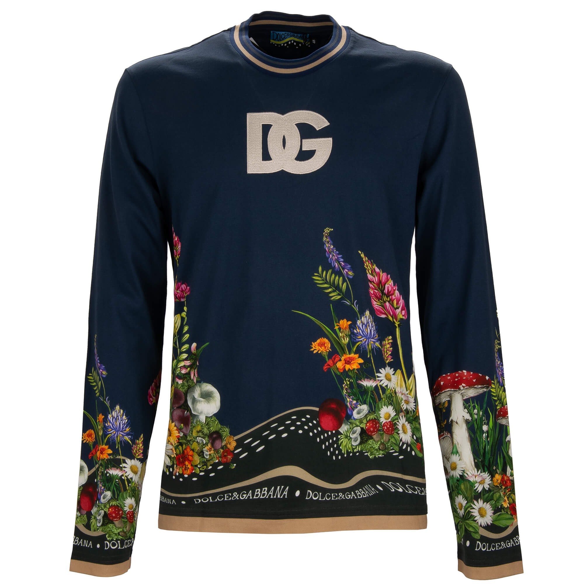 DG Logo Flower Longsleeve Sweatshirt Shirt Blue