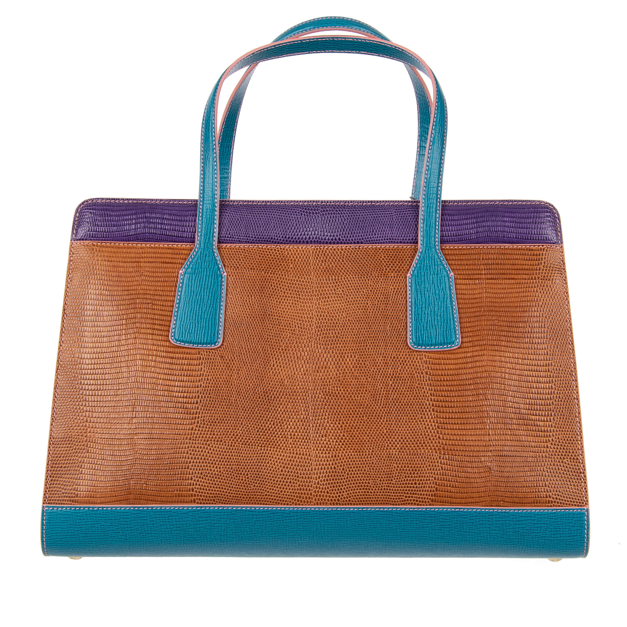 Handtasche / Shopper Tasche LAST MINUTE aus Leder mit Eidechse Struktur und Schlangenleder mit separatem Beutel, doppeltem Griff und Logo Schild von DOLCE & GABBANA