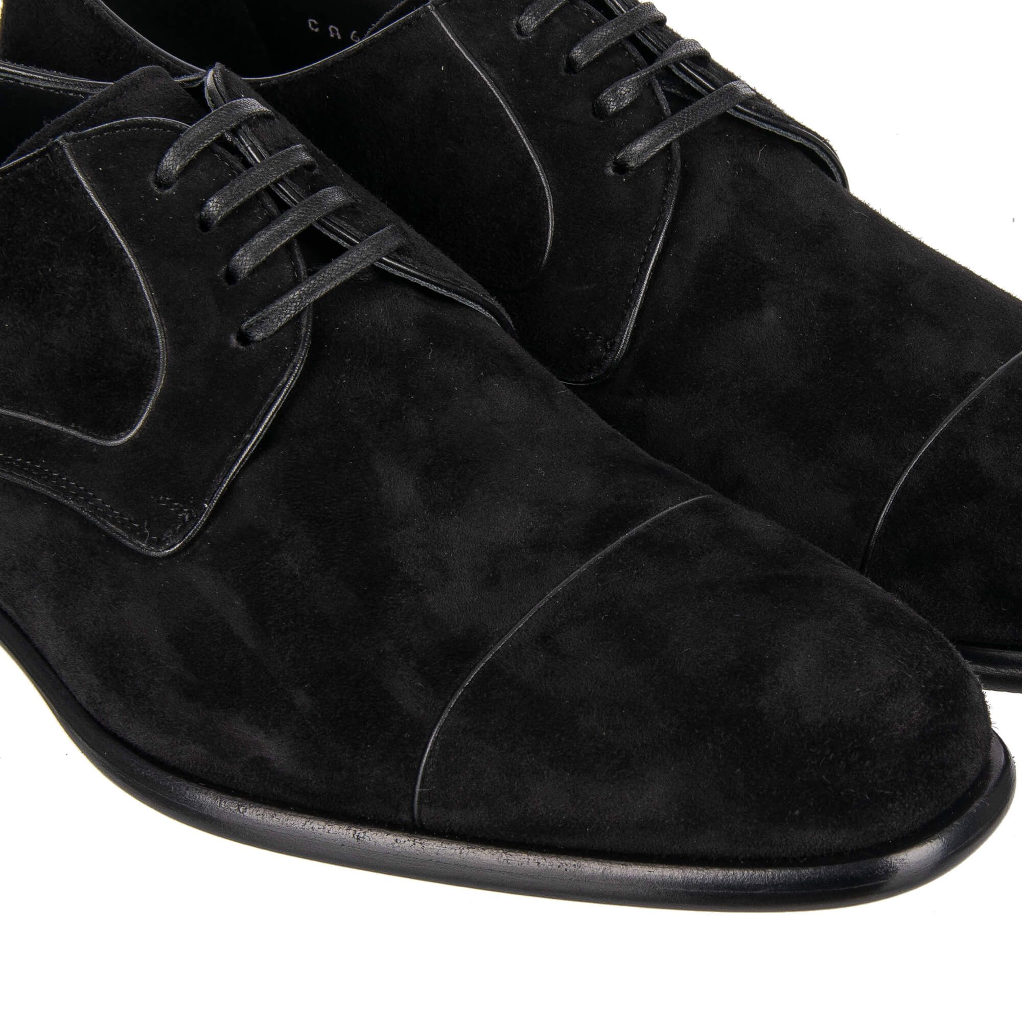 Elegante Derby Schuhe aus Wildleder in Schwarz von DOLCE & GABBANA