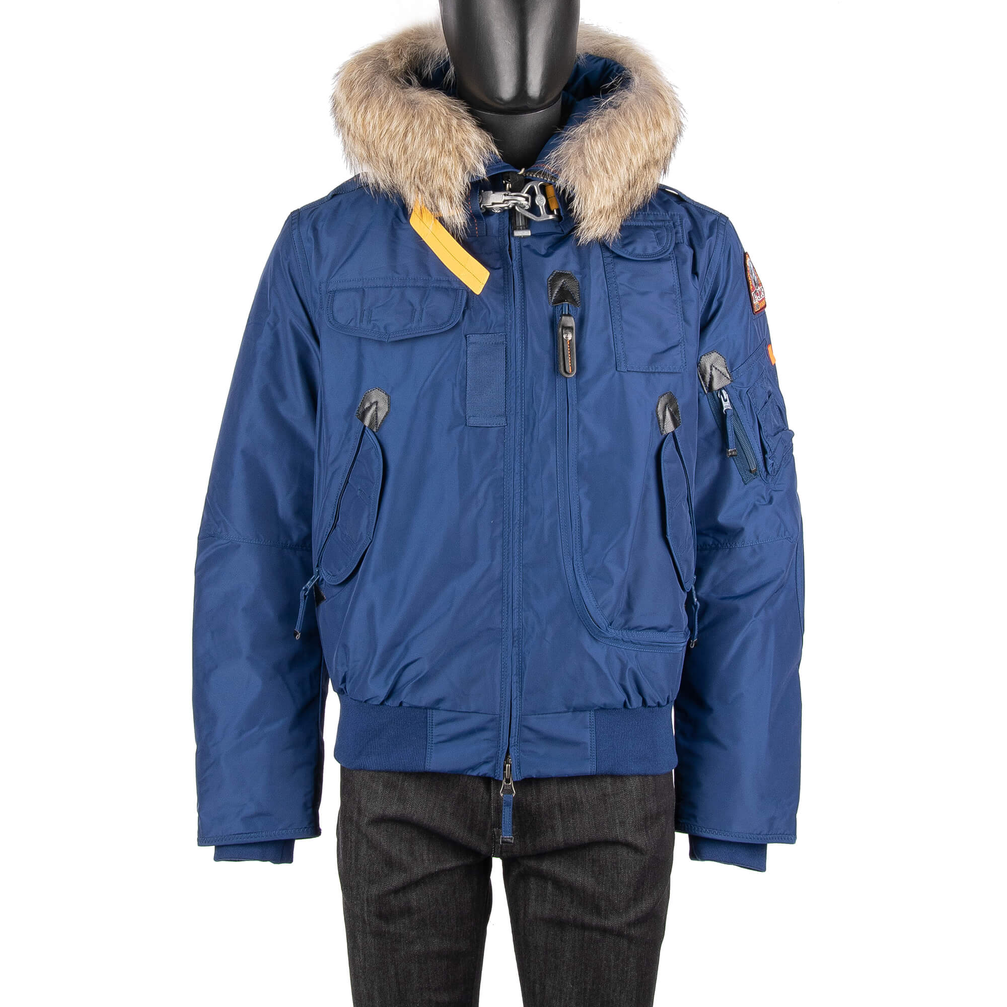 Bomber Daunenjacke GOBI mit Pelz und abnehmbarem Futter Navy Peony Blau