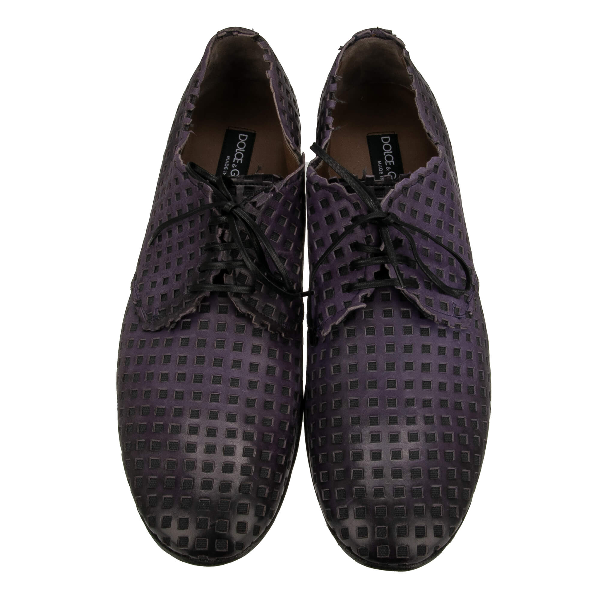 Dolce & Gabbana Woven Black Derby Shoe - NWT Dolce&Gabbana NWB Derby Dress Shoes Size 41.5 8.5 US In  main image 3