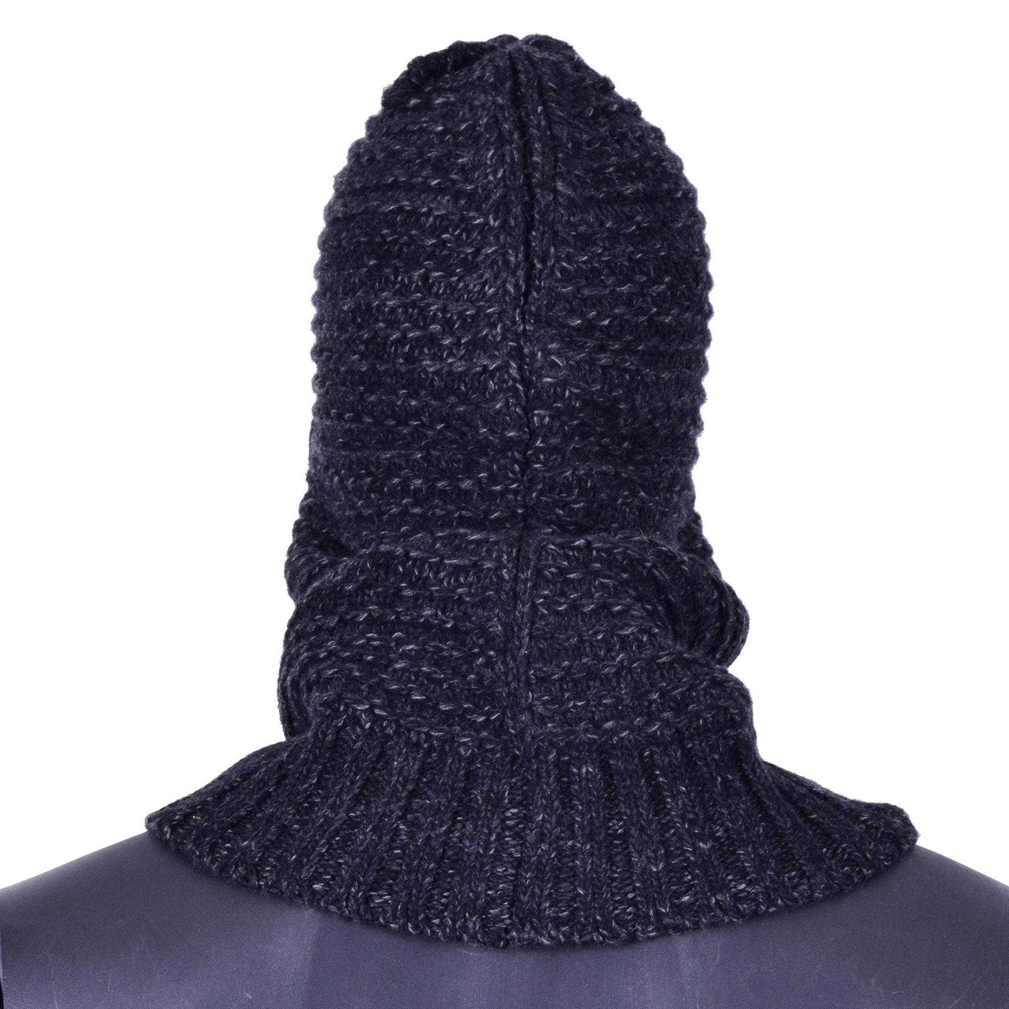Kashmir und Schurwolle Balaclava Mütze Ritter Kolletion in schwarz und grau von DOLCE & GABBANA
