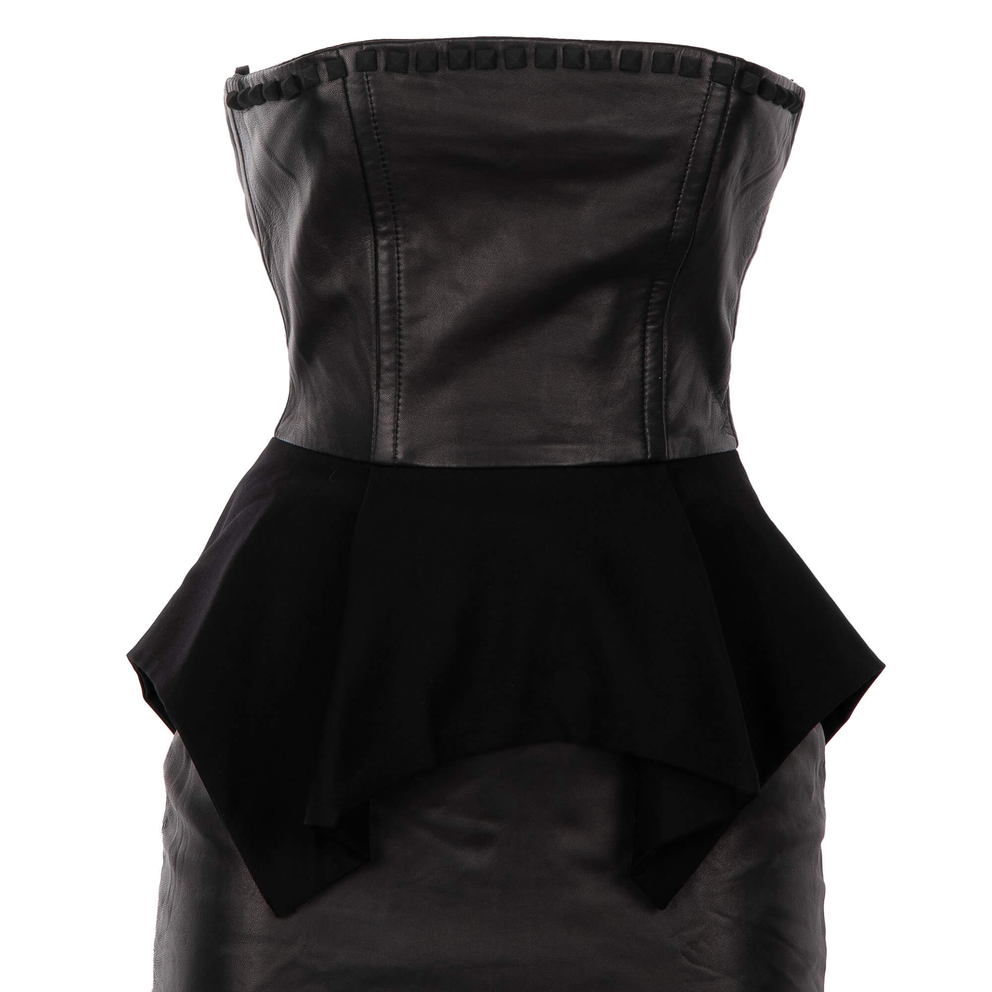 black leather dresses for women Black Vegan Leather Mini Dress main image 0