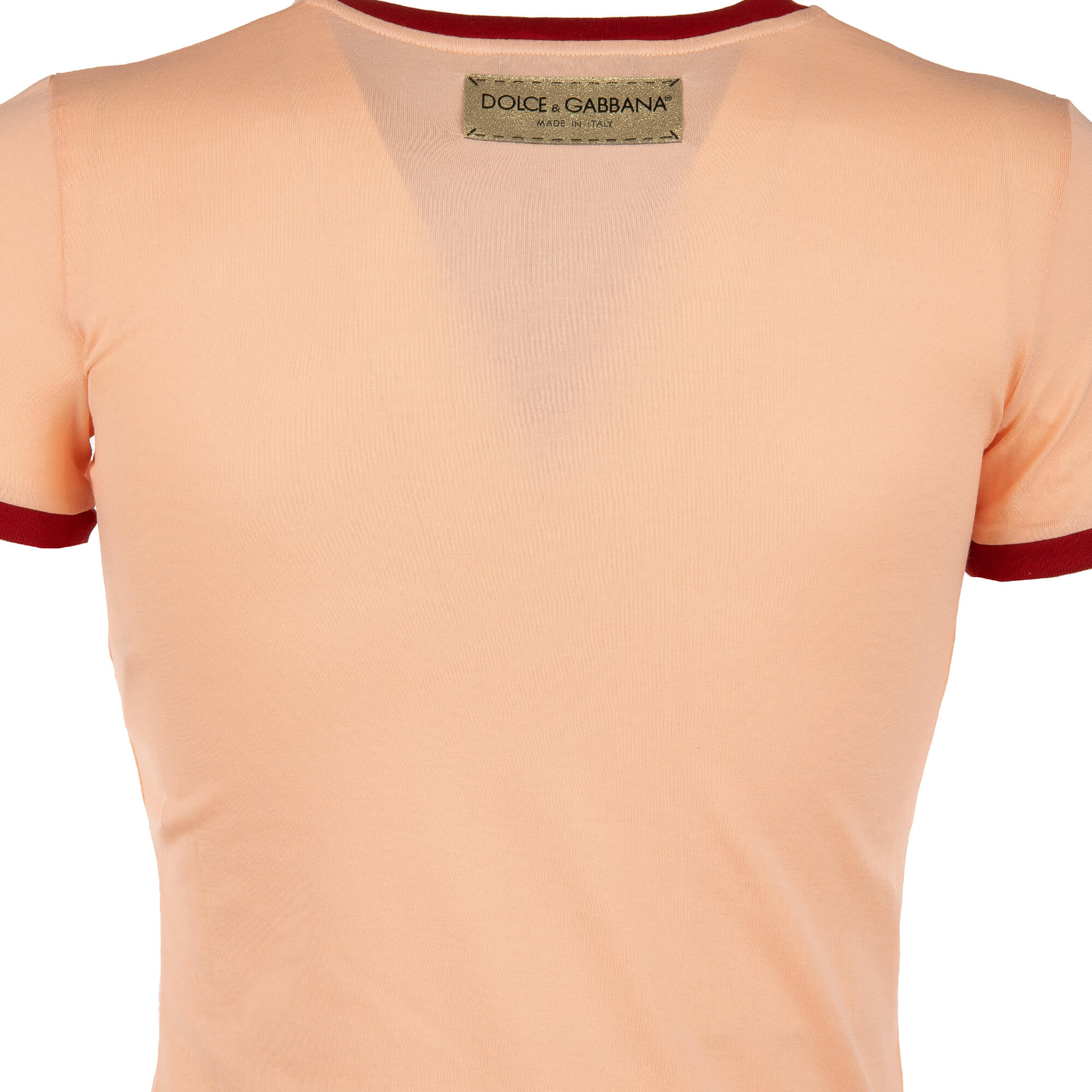Cotton T-Shirt with "D&G is D&G" logo print, logo sticker at the back and ripped details by DOLCE & GABBANA