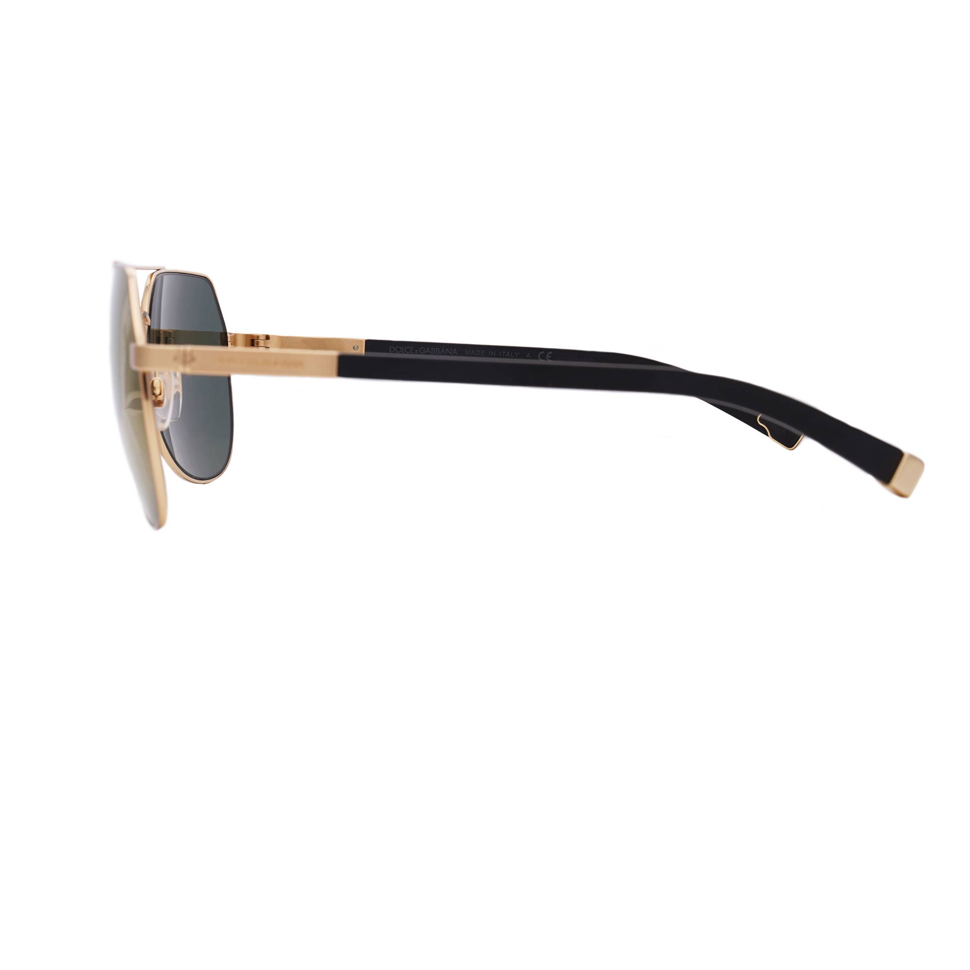 GOLD Edition Pilot Stil Sonnenbrille DG 2133 aus vergodetem Metall mit Box und Etui von DOLCE & GABBANA