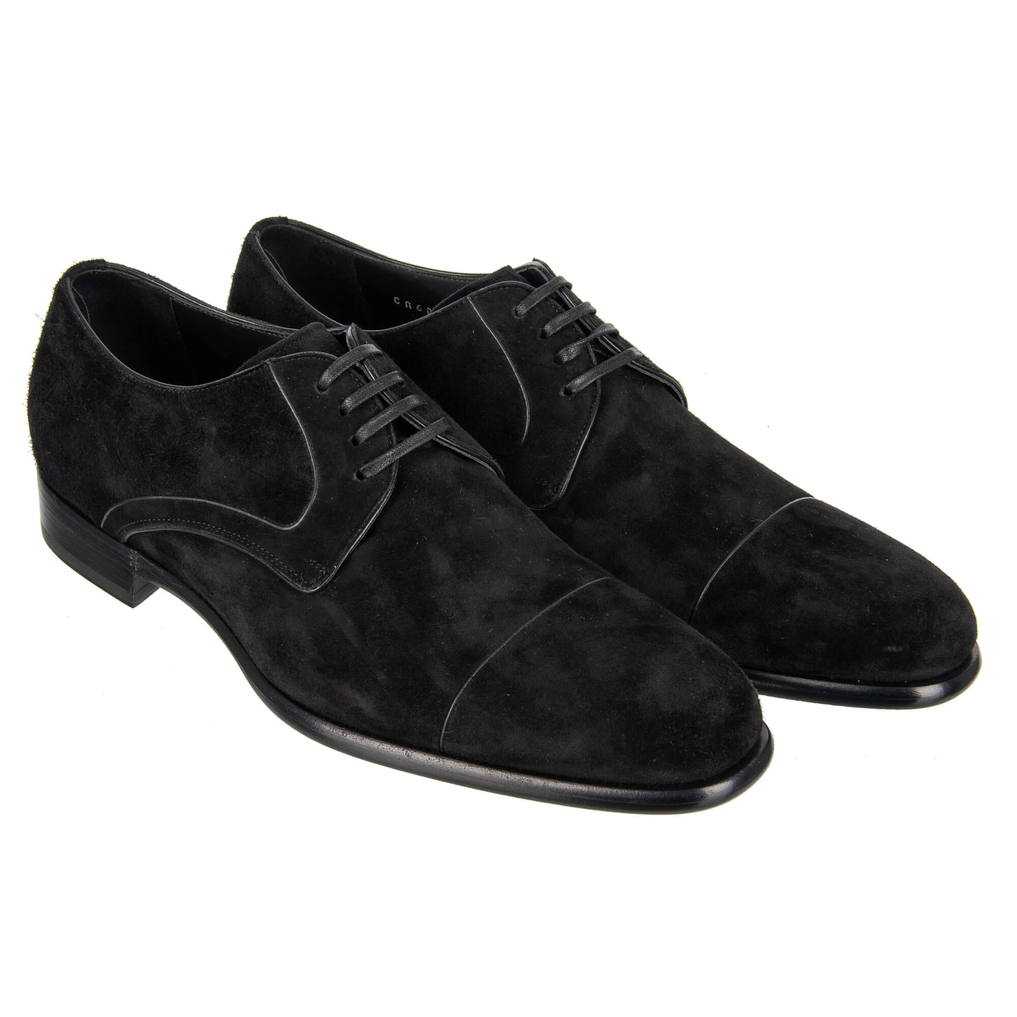 Elegante Derby Schuhe aus Wildleder in Schwarz von DOLCE & GABBANA