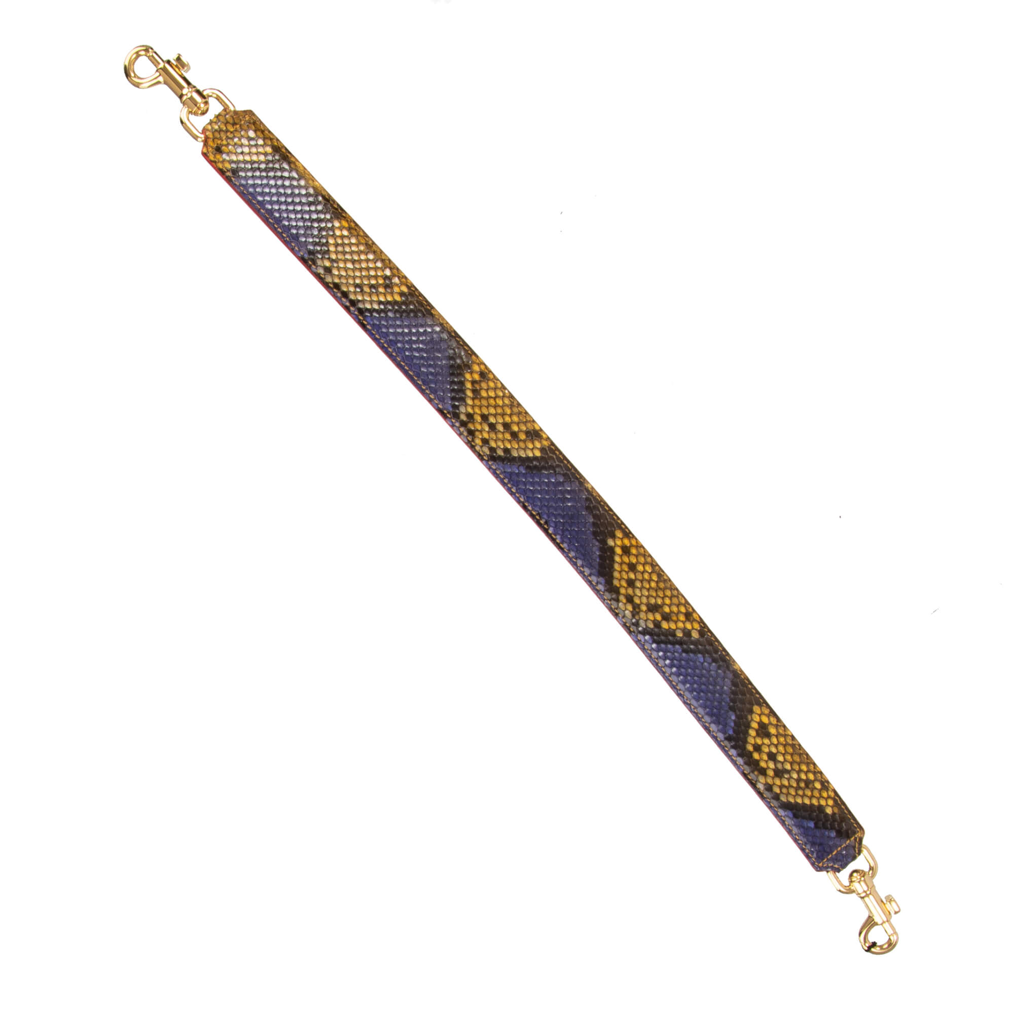 Schulterriemen für Tasche aus Dauphine und Schlangen Leder in Lila, Gelb und Gold von DOLCE & GABBANA