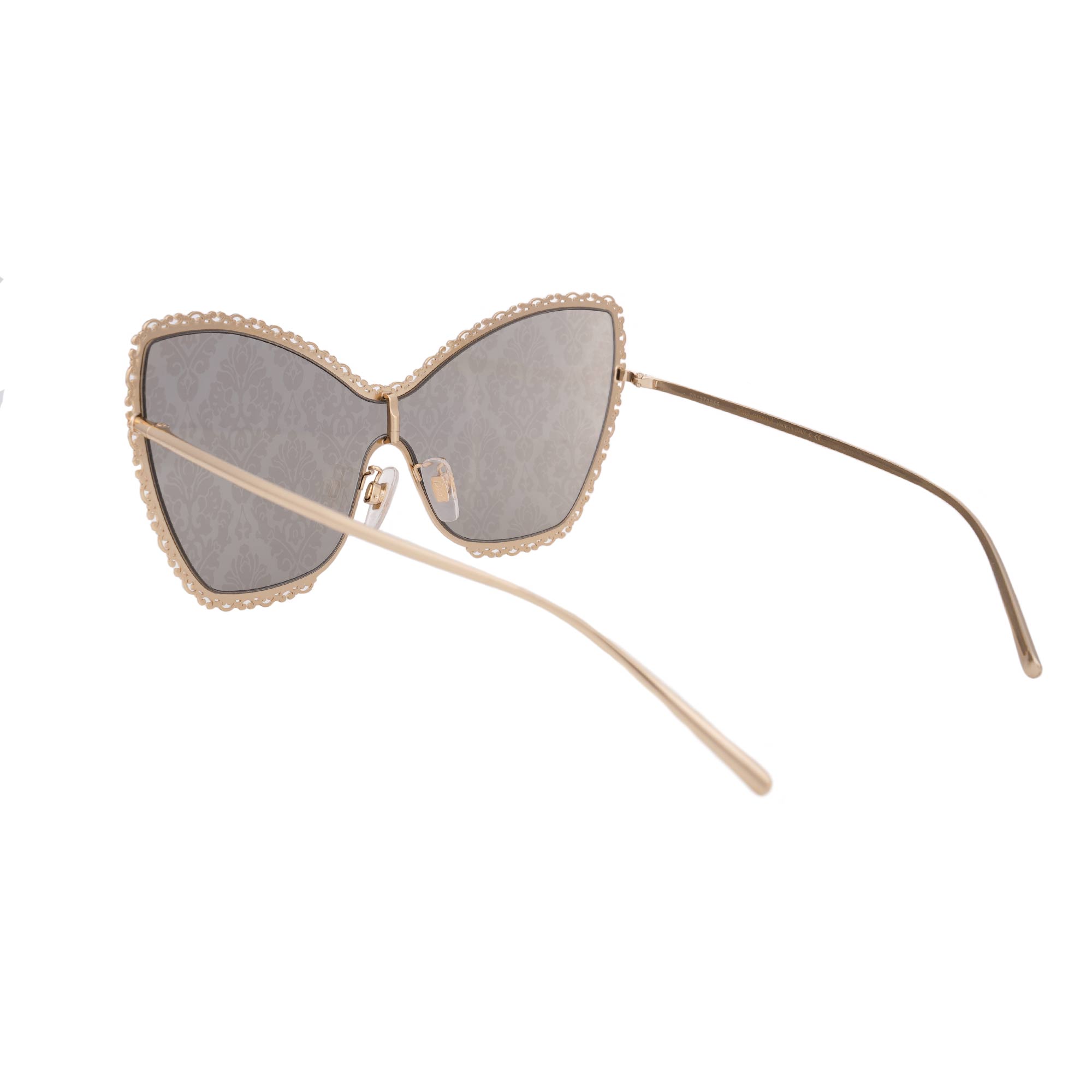 Cat Eye Filigrane Sonnenbrille DG 2240 mit Spitze Print in Gold von DOLCE & GABBANA