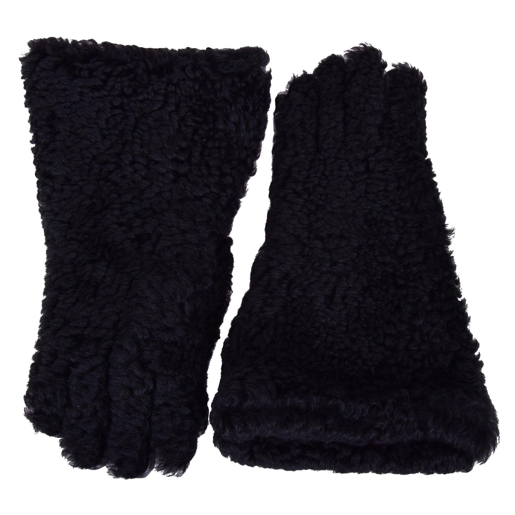 Handschuhe im Ritter Stil aus Hirschleder mit Pelz aus Lamm, gefüttert mit Kaninchen Pelz von Dolce & Gabbana Black Label