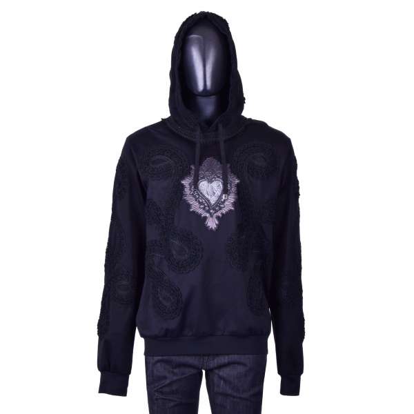 Spanish Torero style "Sacred Heart" embroidered hoody / sweatshirt by DOLCE & GABBANA
