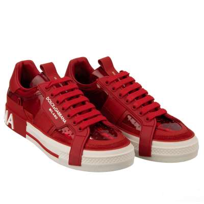 DG Logo Low Top Sneaker DONNA Rot Weiß 39 US 9
