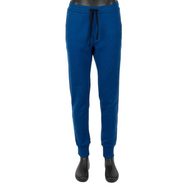 Cotton Sweatpants / Jogger Pants with printed DG crown logo, elastic waist and pockets by DOLCE & GABBANA