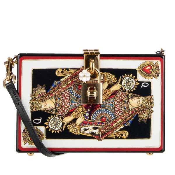 Wooden shoulder bag / clutch DOLCE BOX La Maga Della Moda with card and advertising print by DOLCE & GABBANA